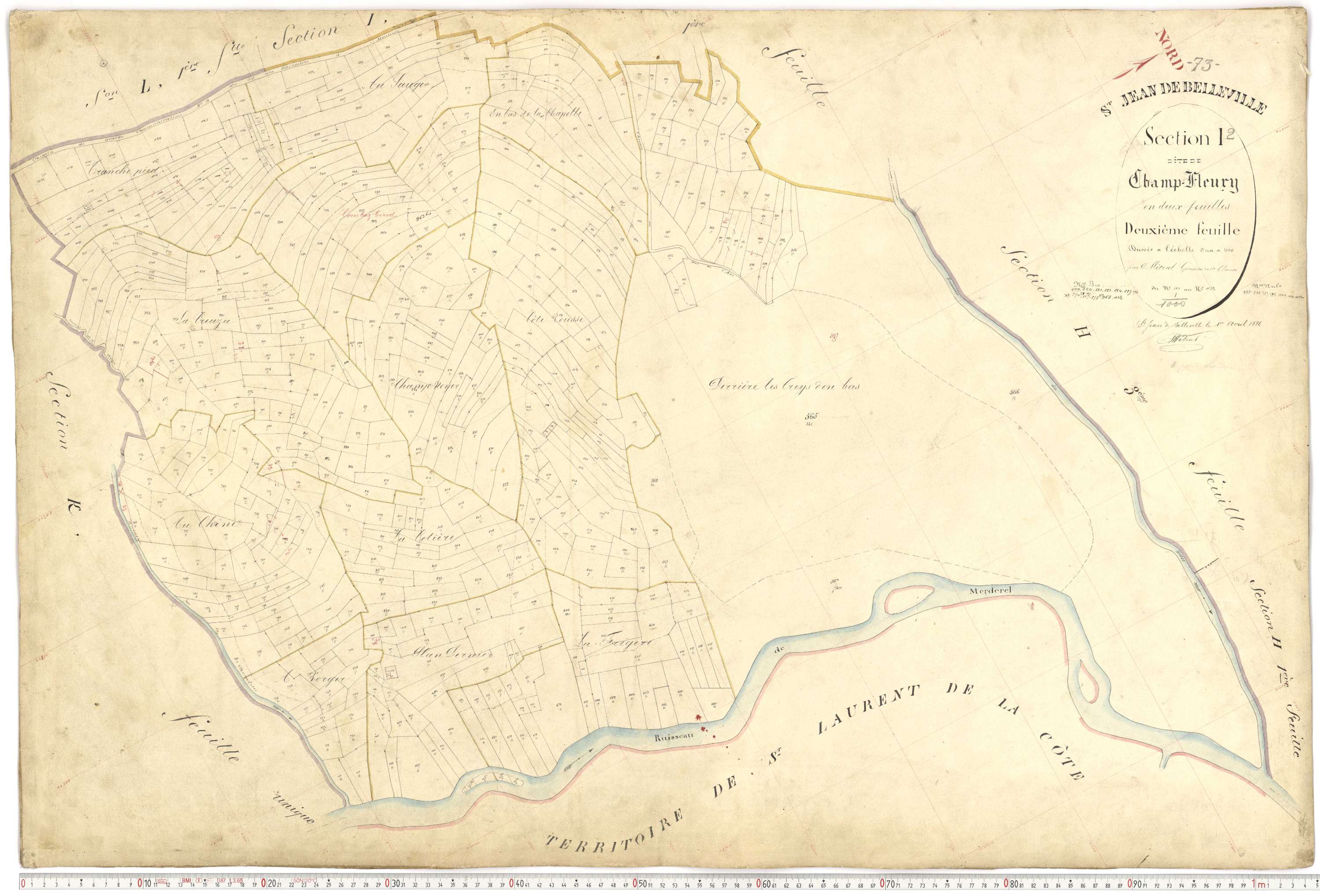 Saint-Jean-de-Belleville - Plans cadastraux du premier cadastre français.