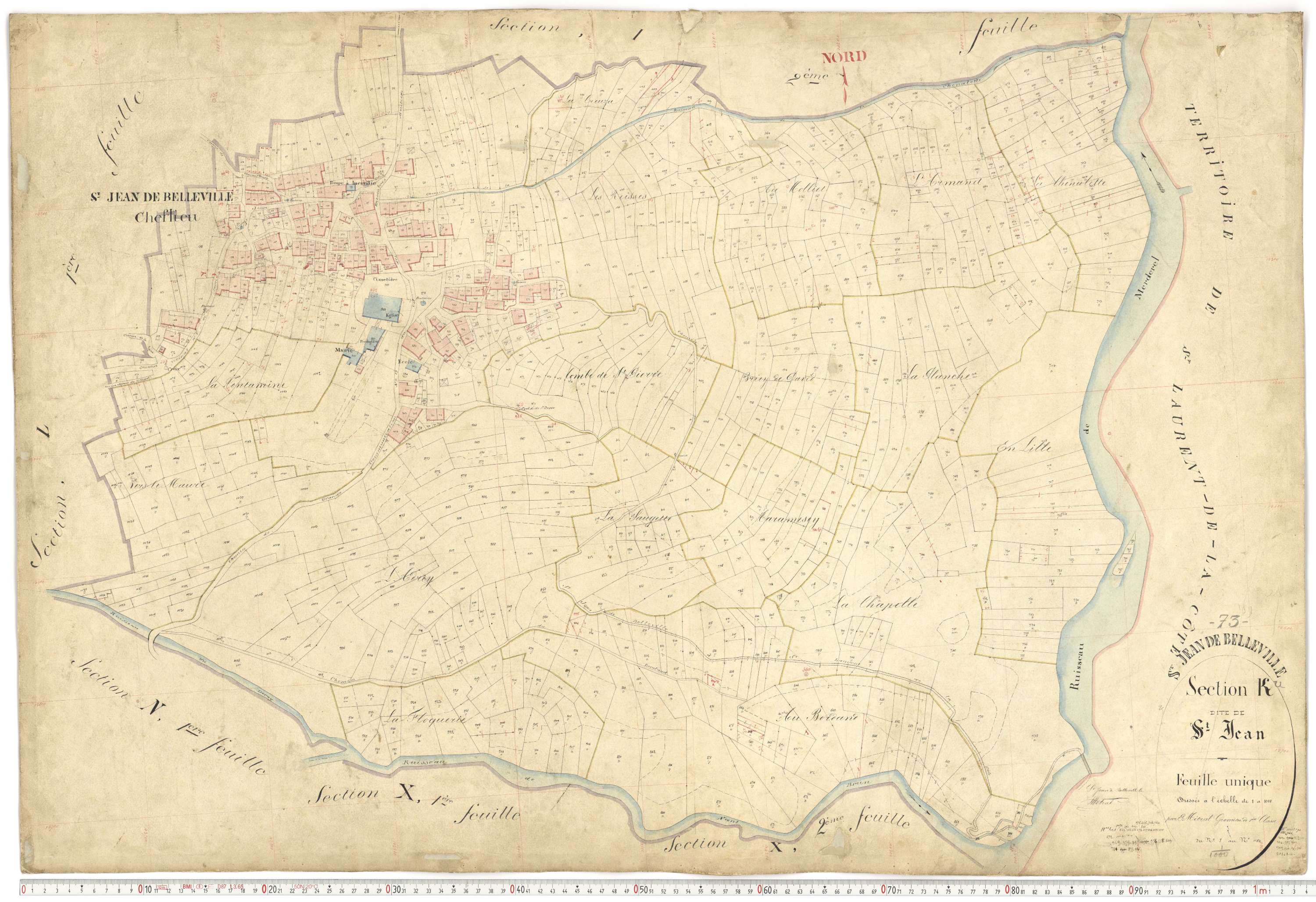 Saint-Jean-de-Belleville - Plans cadastraux du premier cadastre français.