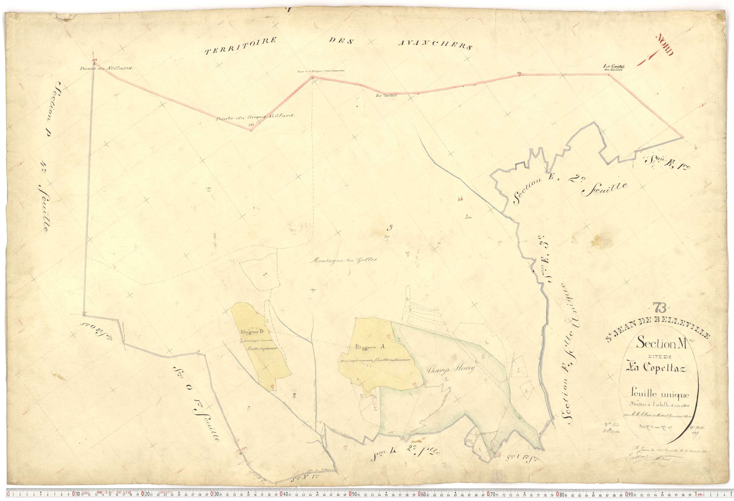 Saint-Jean-de-Belleville - Plans cadastraux du premier cadastre français.