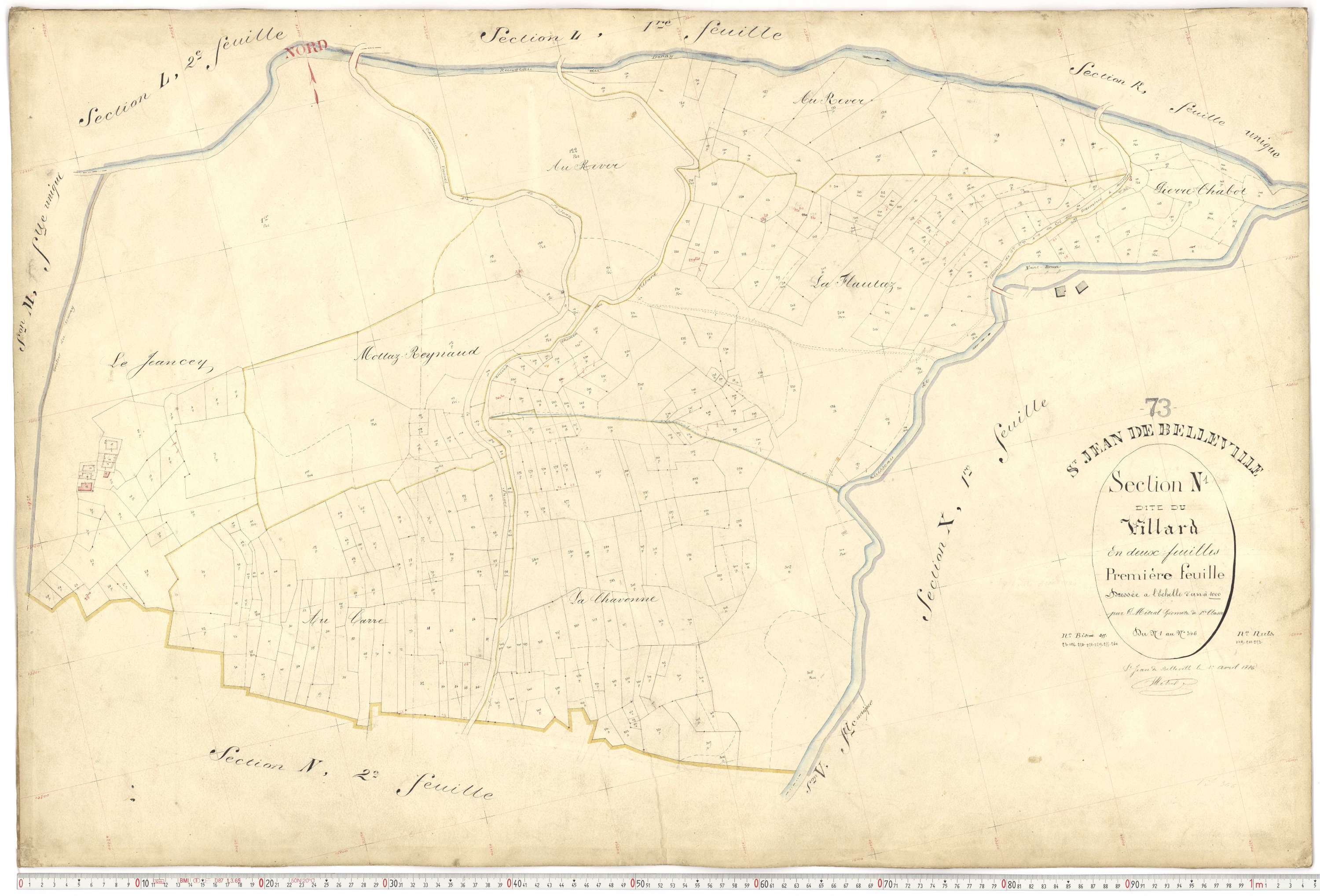 Saint-Jean-de-Belleville - Plans cadastraux du premier cadastre français.