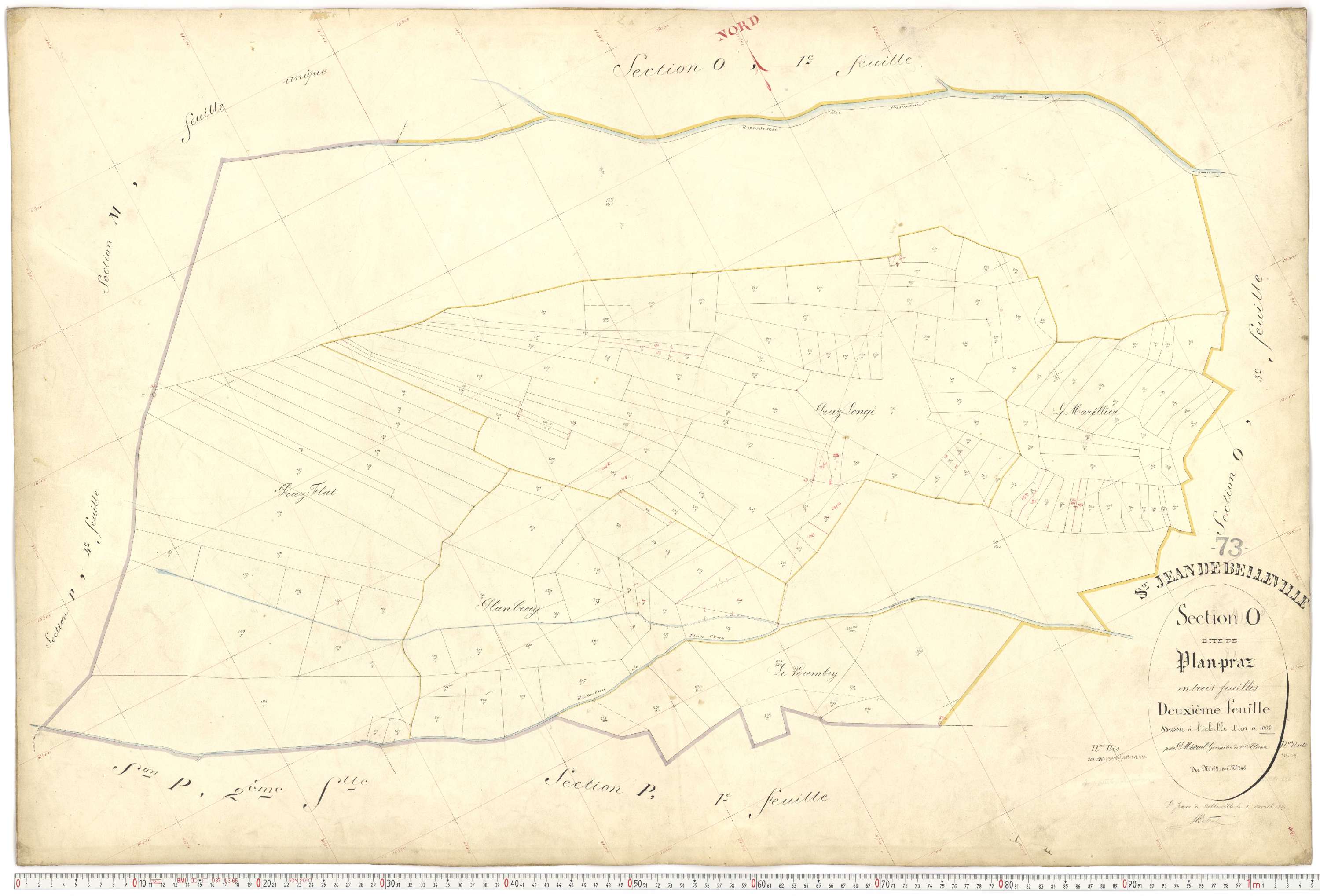 Saint-Jean-de-Belleville - Plans cadastraux du premier cadastre français.