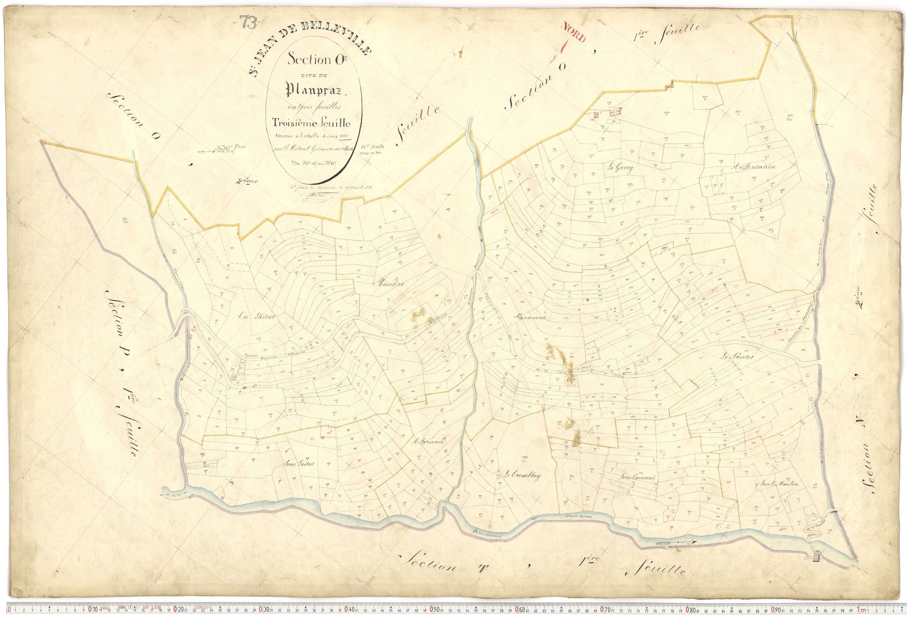 Saint-Jean-de-Belleville - Plans cadastraux du premier cadastre français.