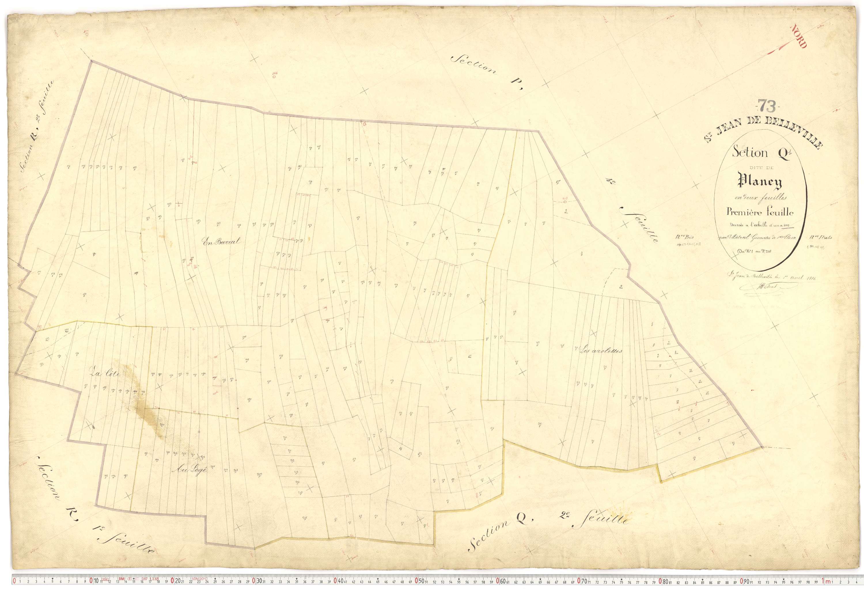 Saint-Jean-de-Belleville - Plans cadastraux du premier cadastre français.