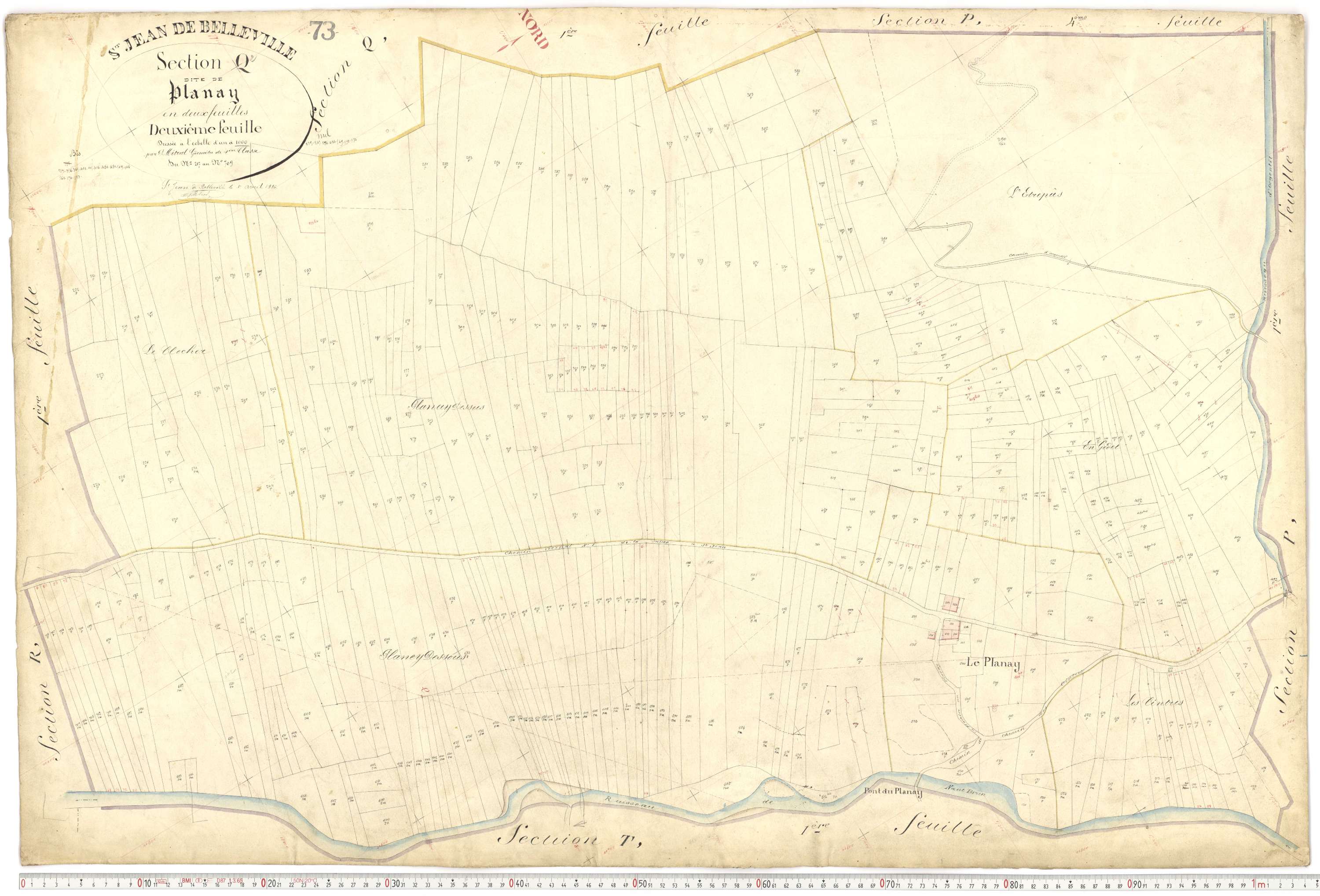 Saint-Jean-de-Belleville - Plans cadastraux du premier cadastre français.