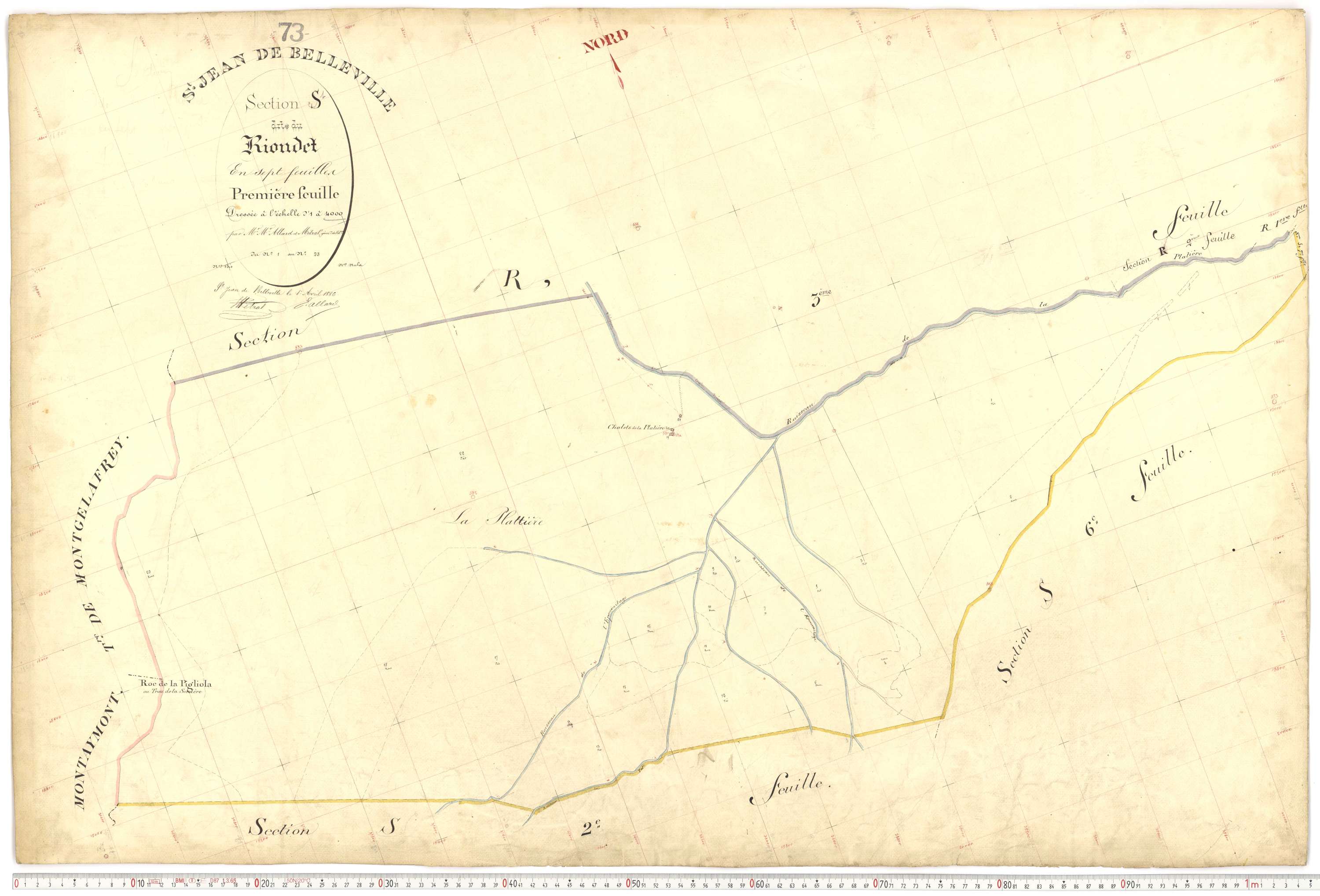 Saint-Jean-de-Belleville - Plans cadastraux du premier cadastre français.