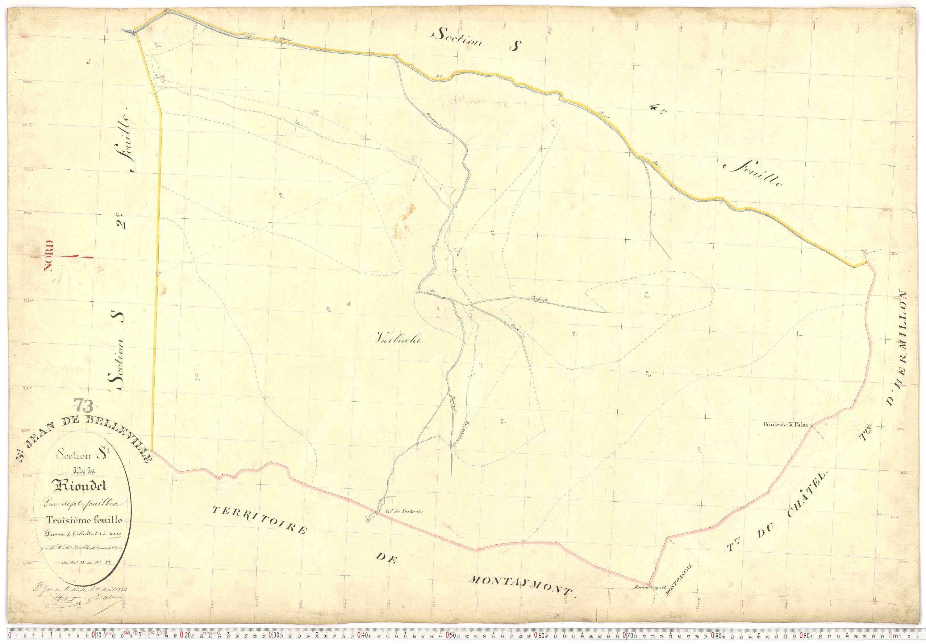 Saint-Jean-de-Belleville - Plans cadastraux du premier cadastre français.