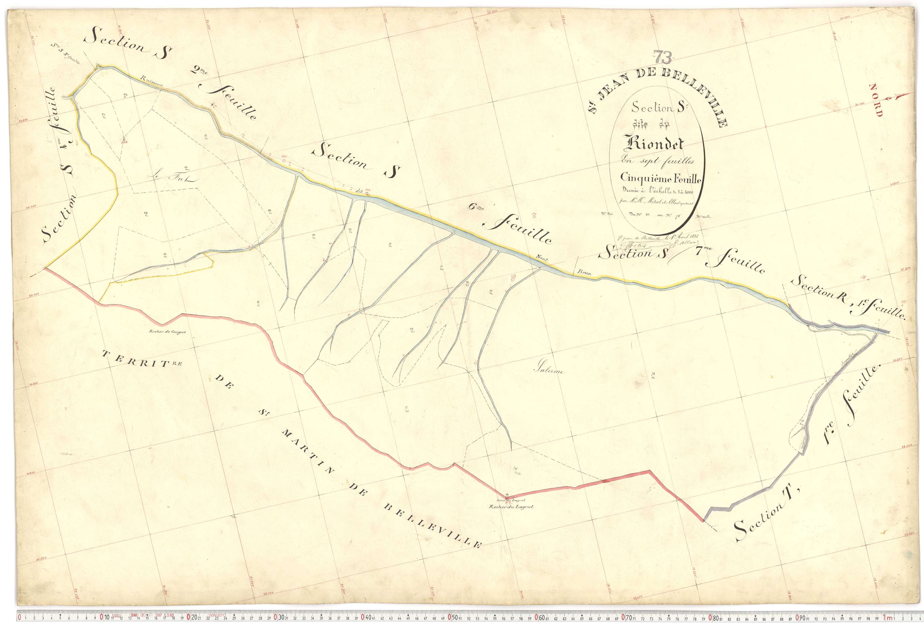 Saint-Jean-de-Belleville - Plans cadastraux du premier cadastre français.
