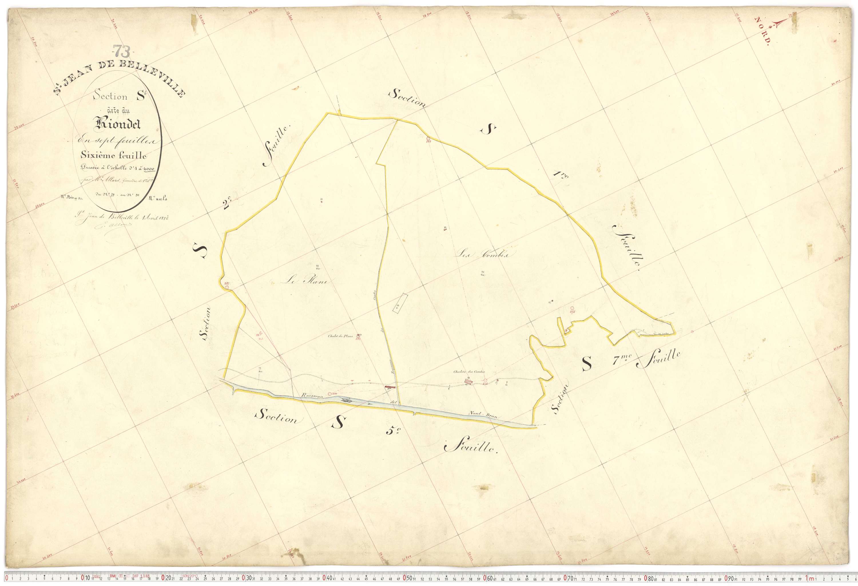 Saint-Jean-de-Belleville - Plans cadastraux du premier cadastre français.