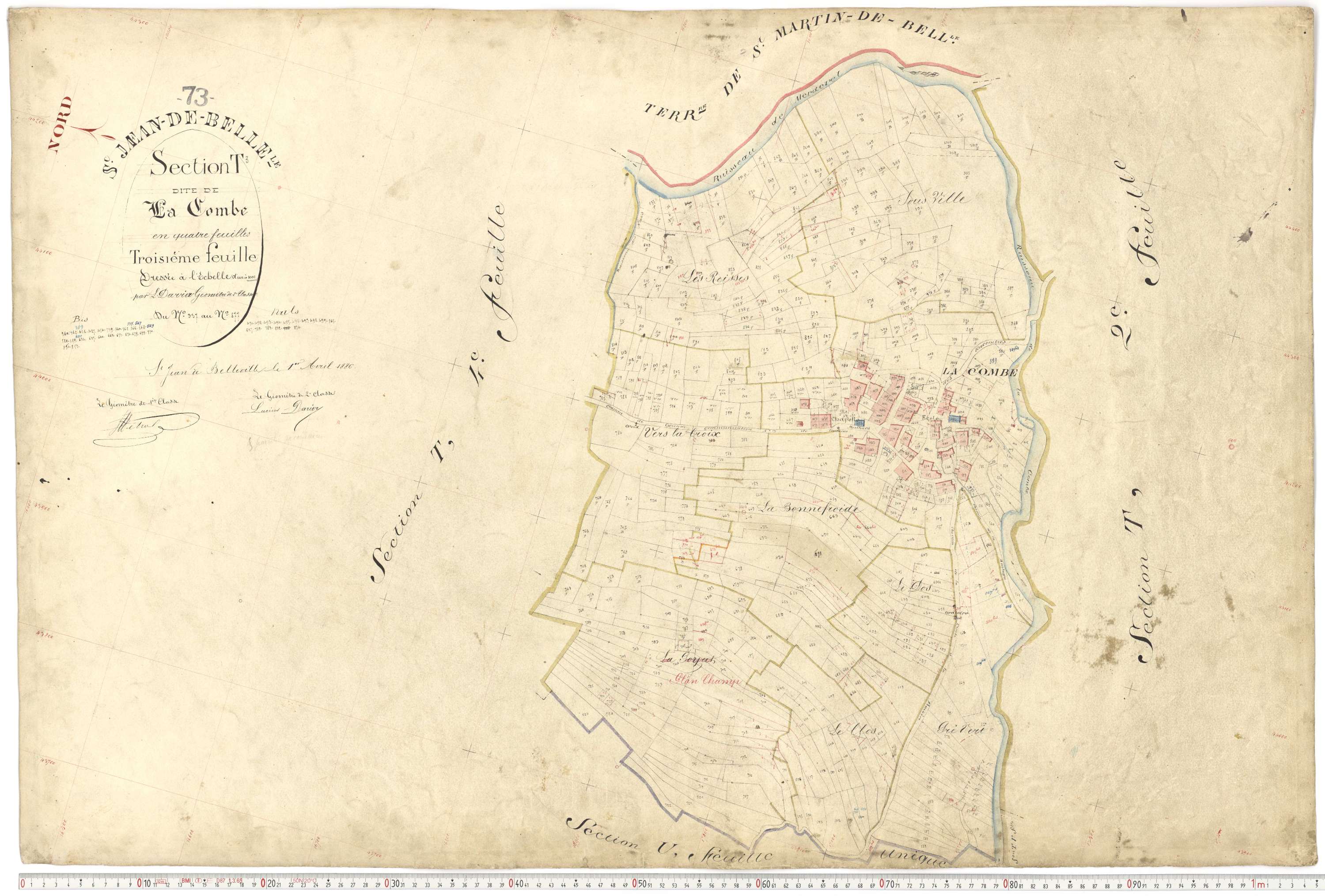 Saint-Jean-de-Belleville - Plans cadastraux du premier cadastre français.