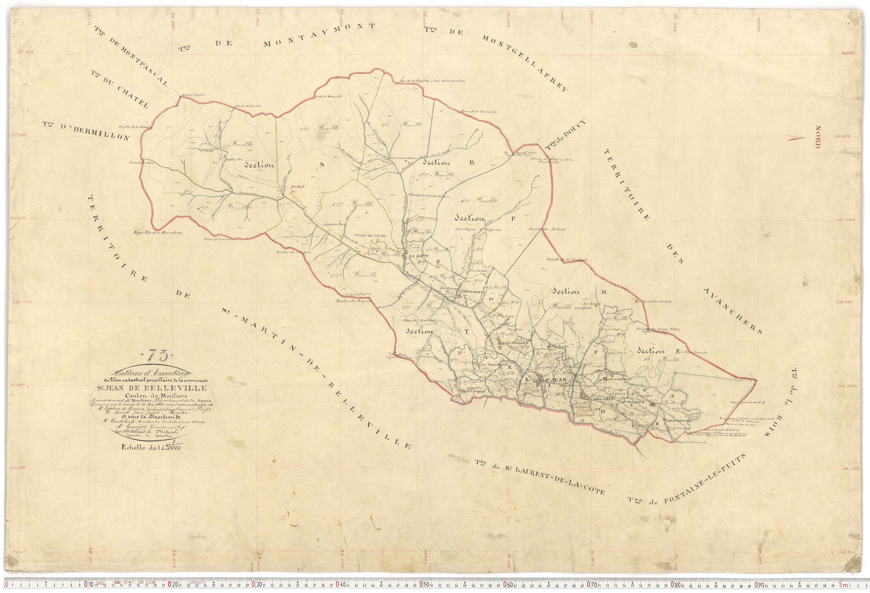 Saint-Jean-de-Belleville - Plans cadastraux du premier cadastre français.