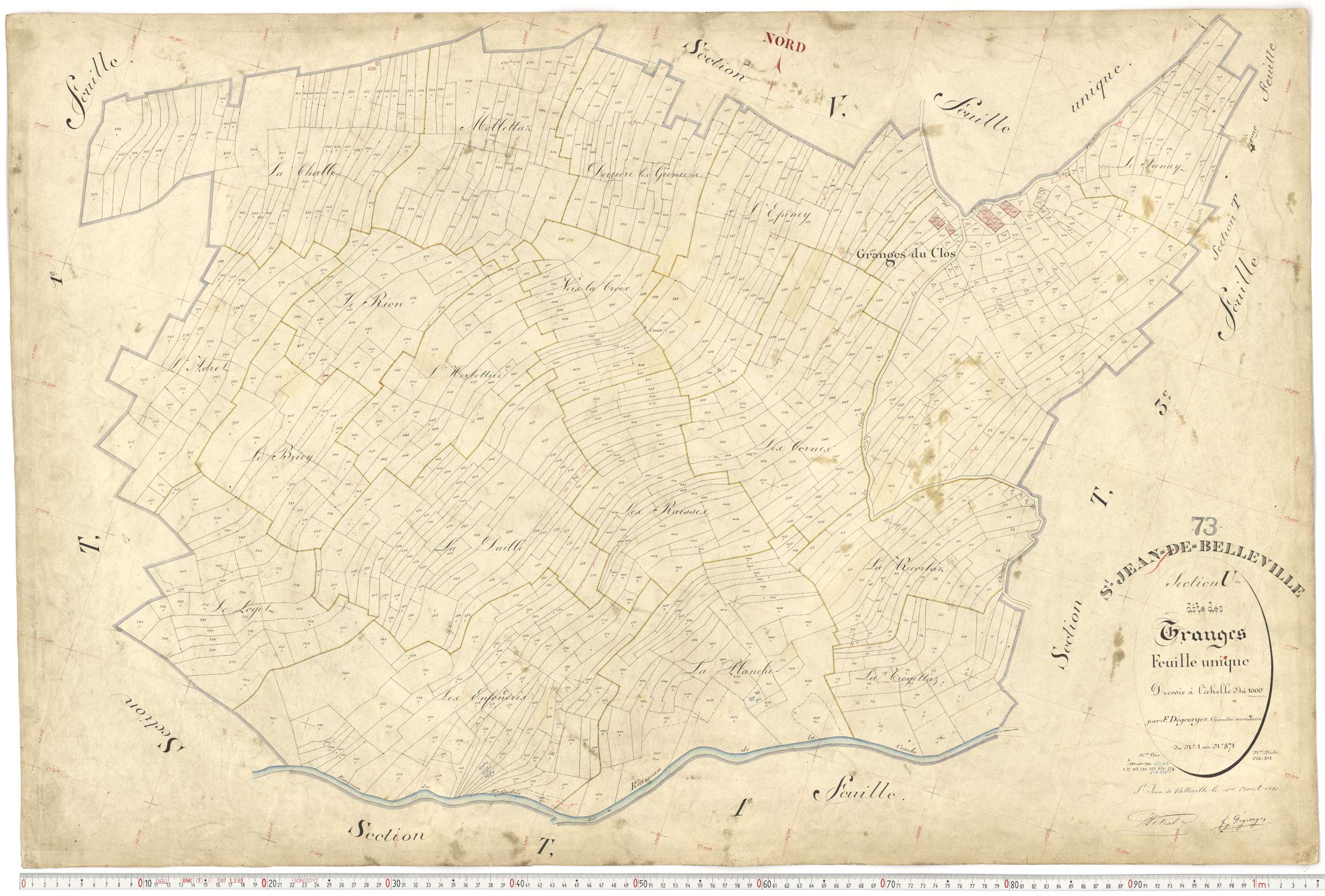 Saint-Jean-de-Belleville - Plans cadastraux du premier cadastre français.
