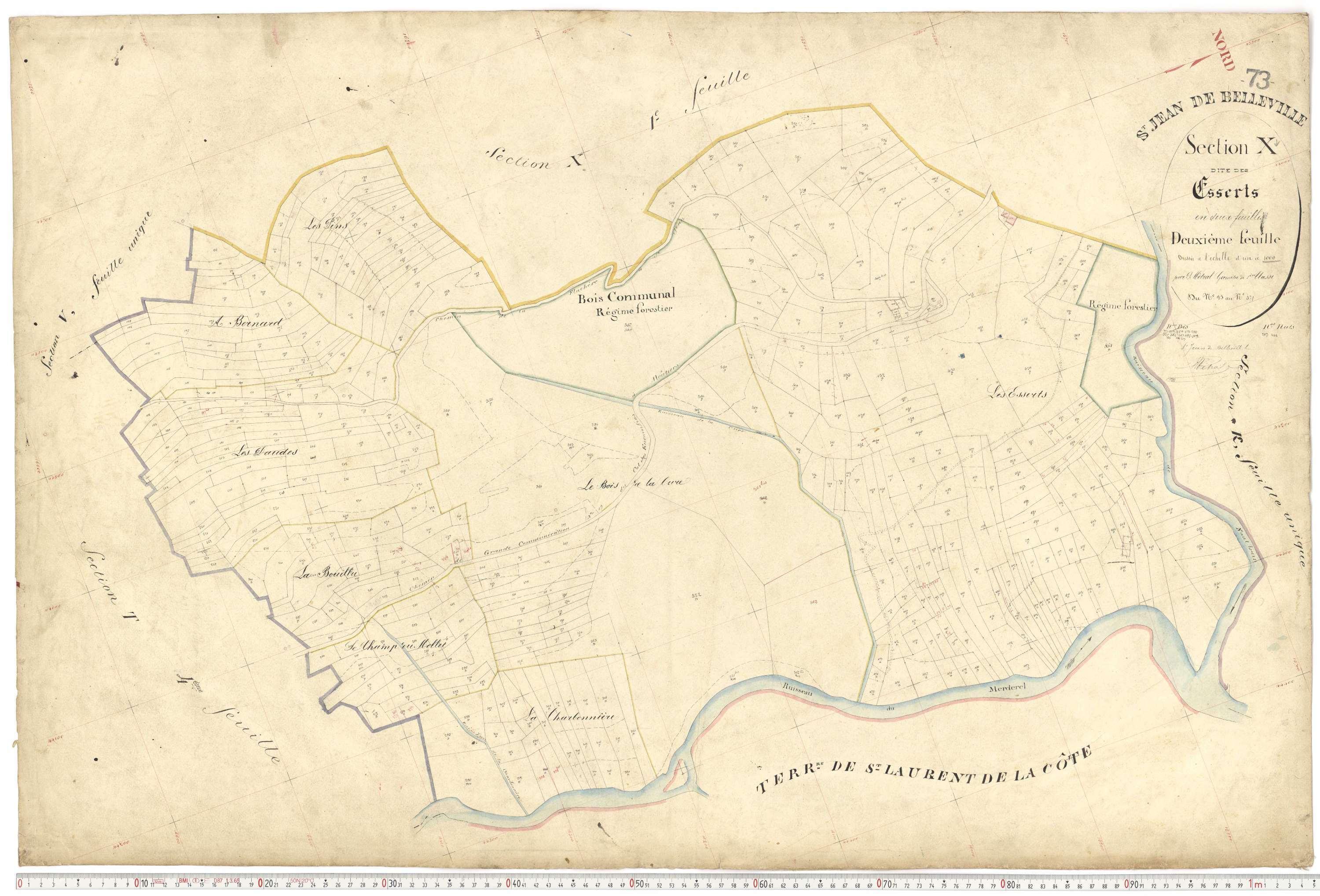 Saint-Jean-de-Belleville - Plans cadastraux du premier cadastre français.