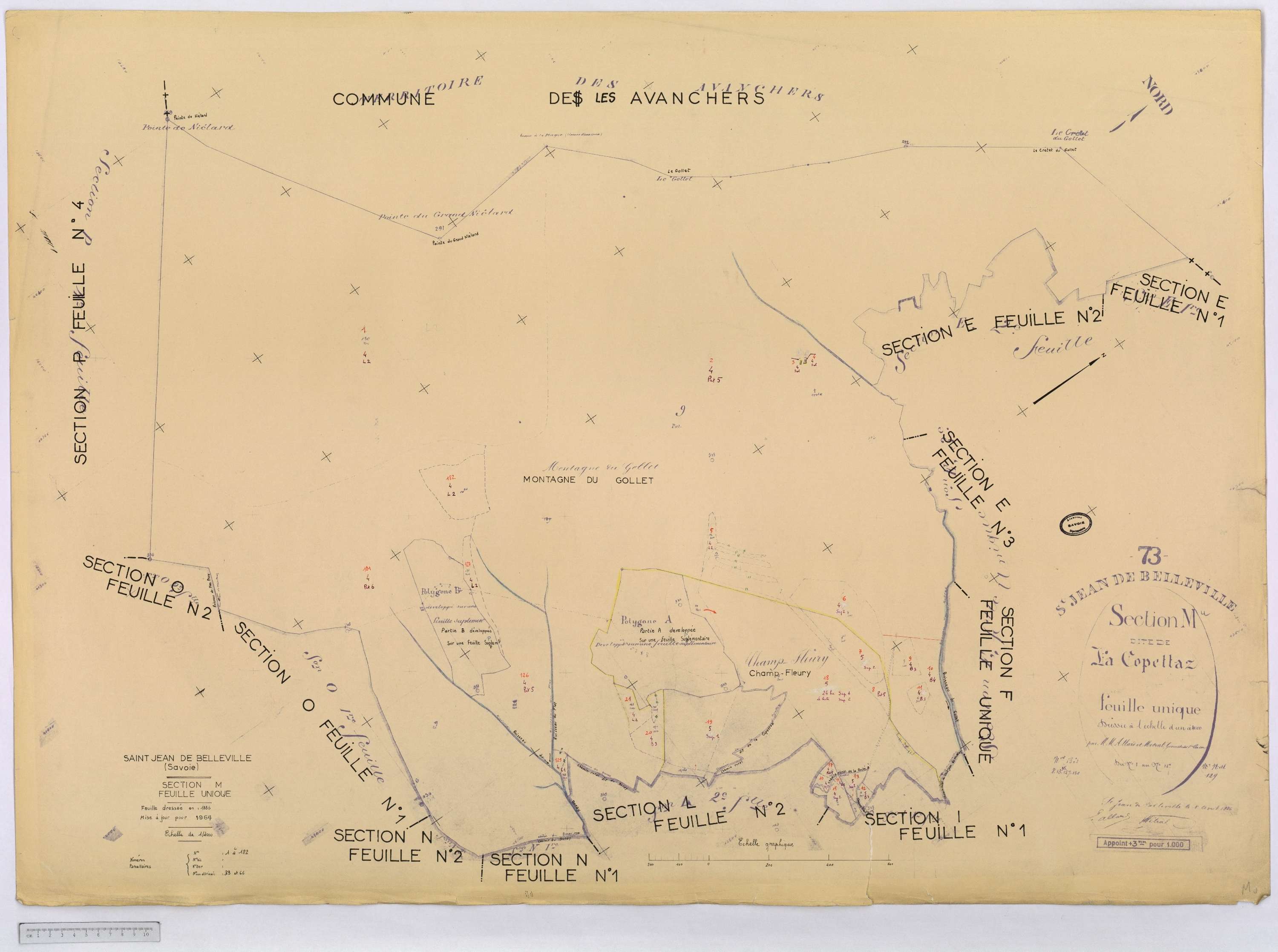 Saint-Jean-de-Belleville - Cadastre rénové (1964).