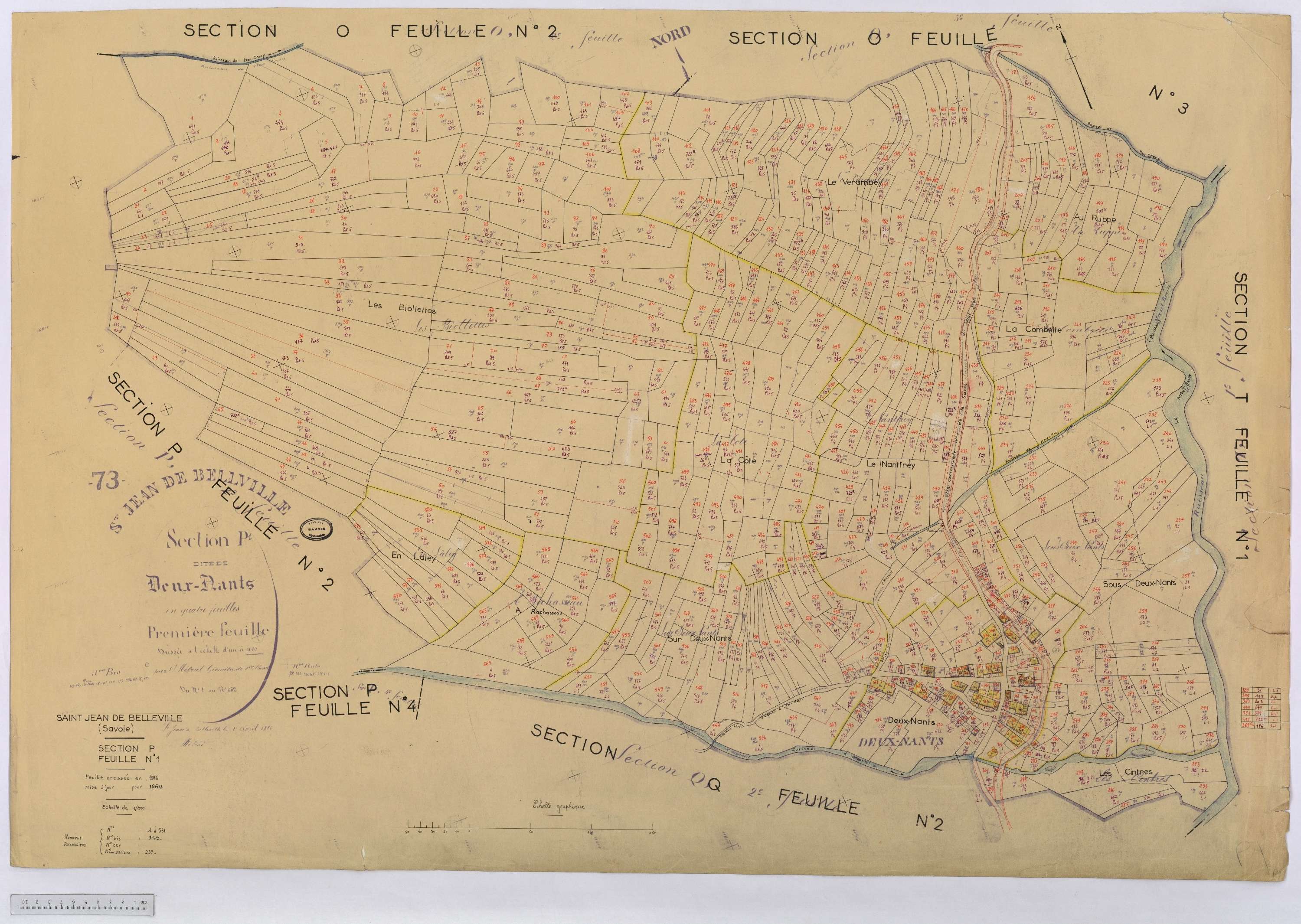 Saint-Jean-de-Belleville - Cadastre rénové (1964).