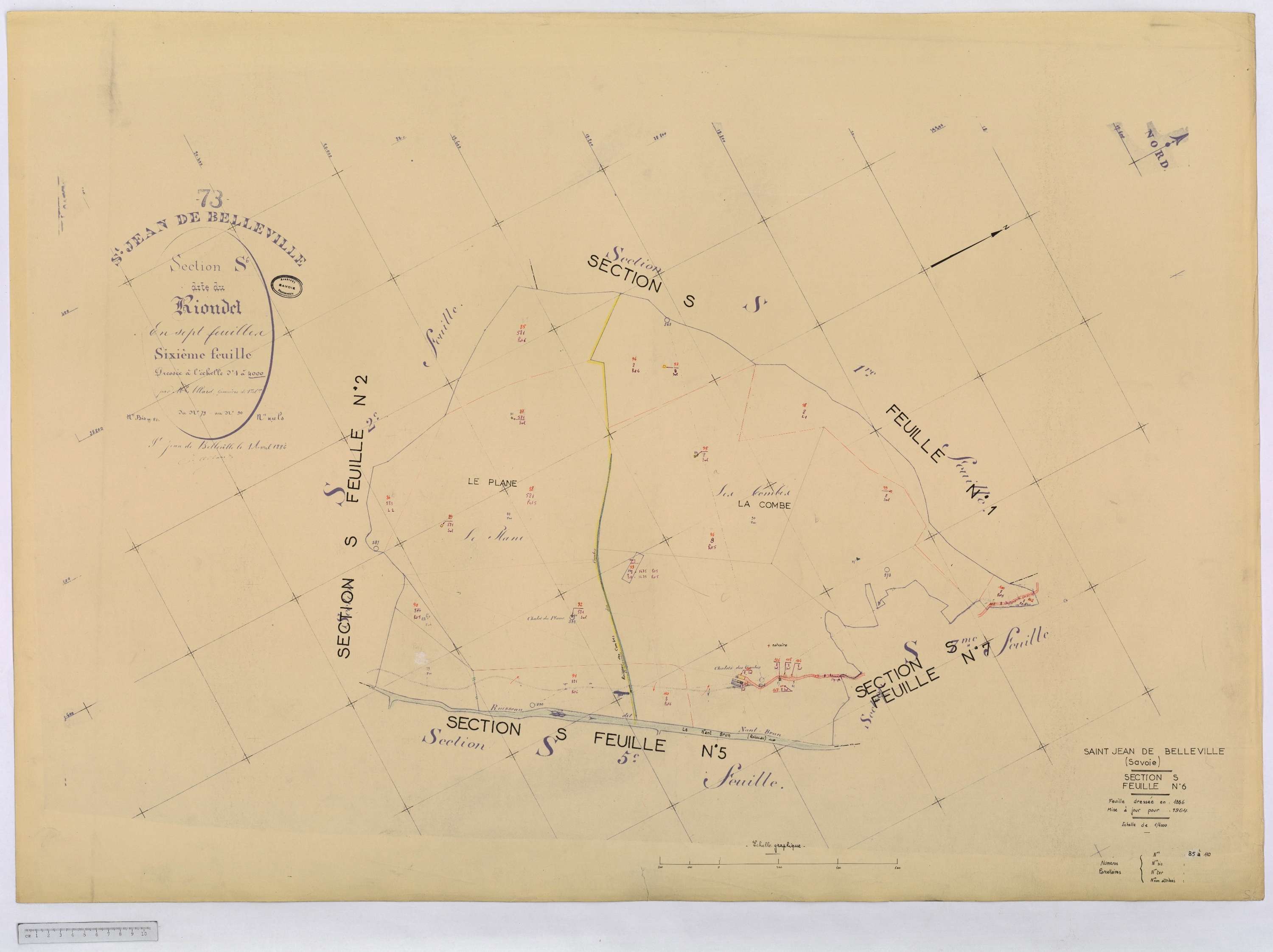 Saint-Jean-de-Belleville - Cadastre rénové (1964).