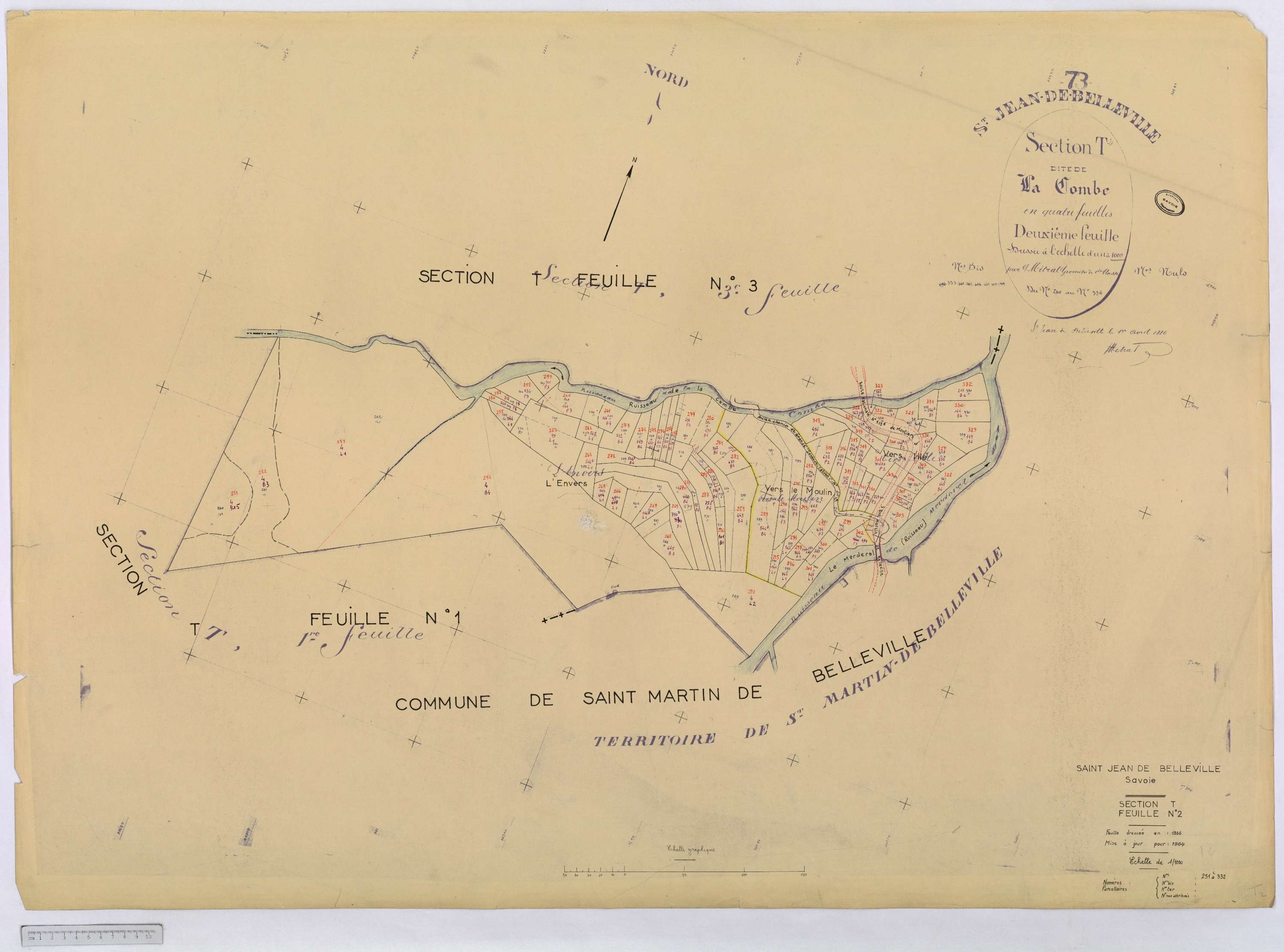 Saint-Jean-de-Belleville - Cadastre rénové (1964).