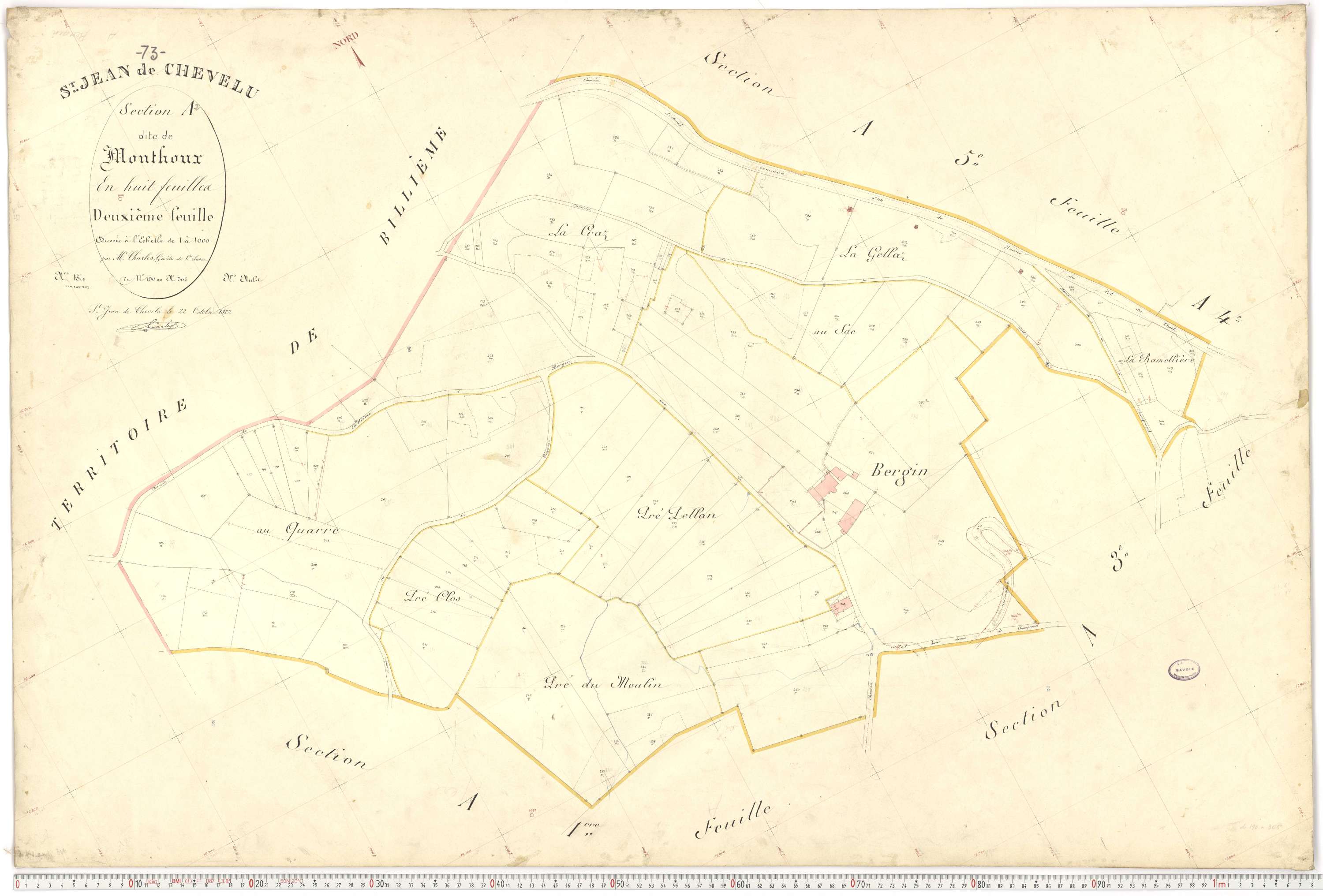 Saint-Jean-de-Chevelu - Plans cadastraux du premier cadastre français.