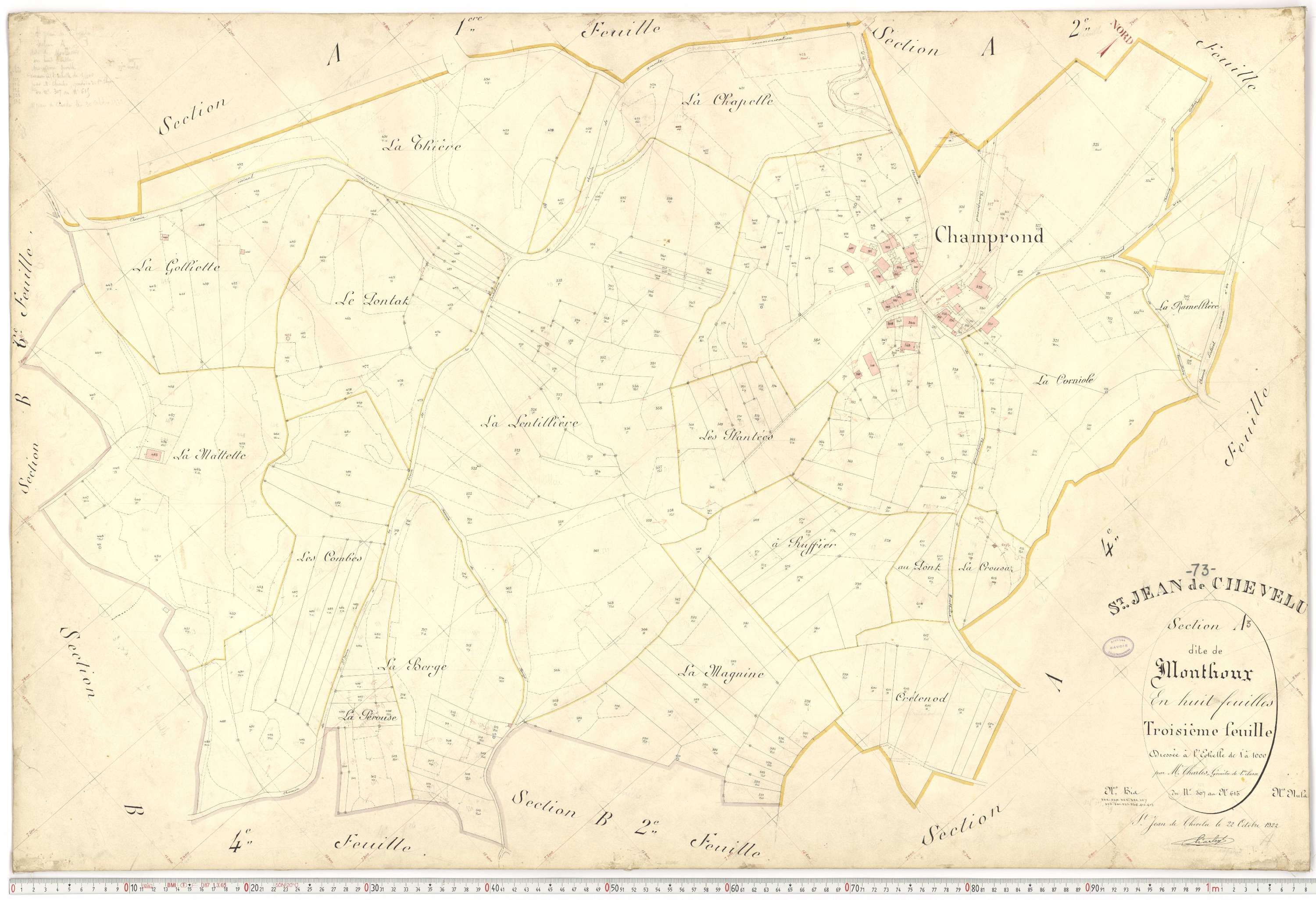 Saint-Jean-de-Chevelu - Plans cadastraux du premier cadastre français.
