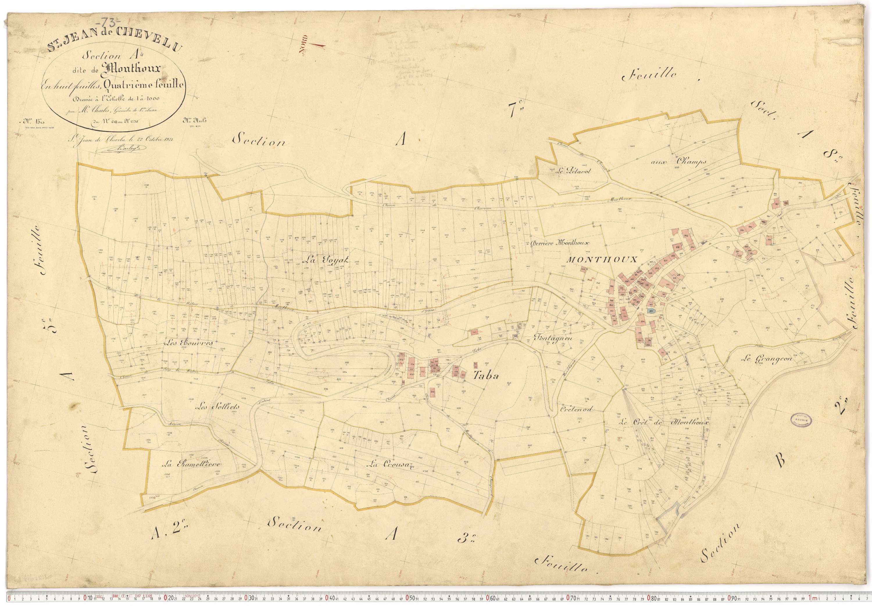 Saint-Jean-de-Chevelu - Plans cadastraux du premier cadastre français.