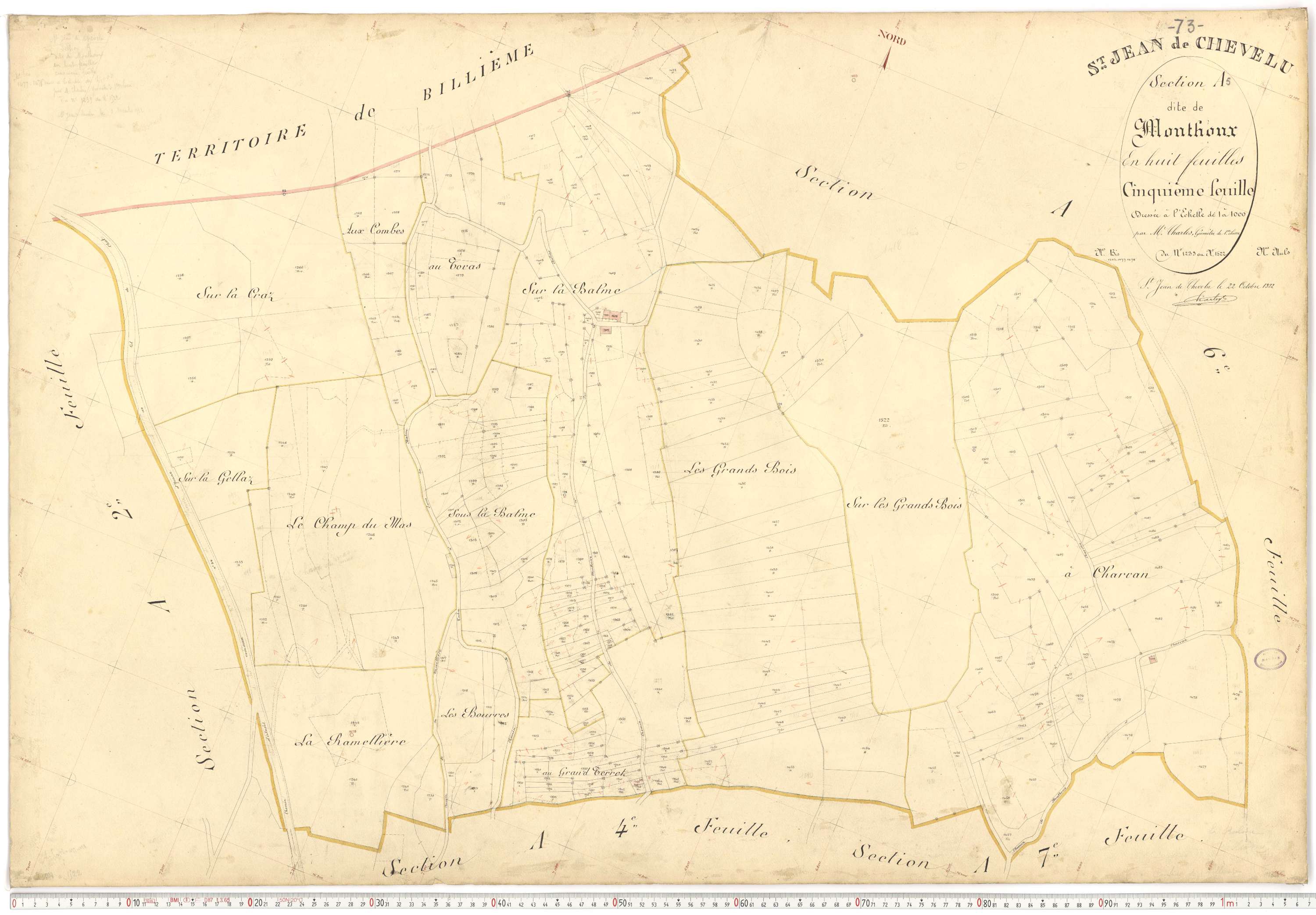 Saint-Jean-de-Chevelu - Plans cadastraux du premier cadastre français.