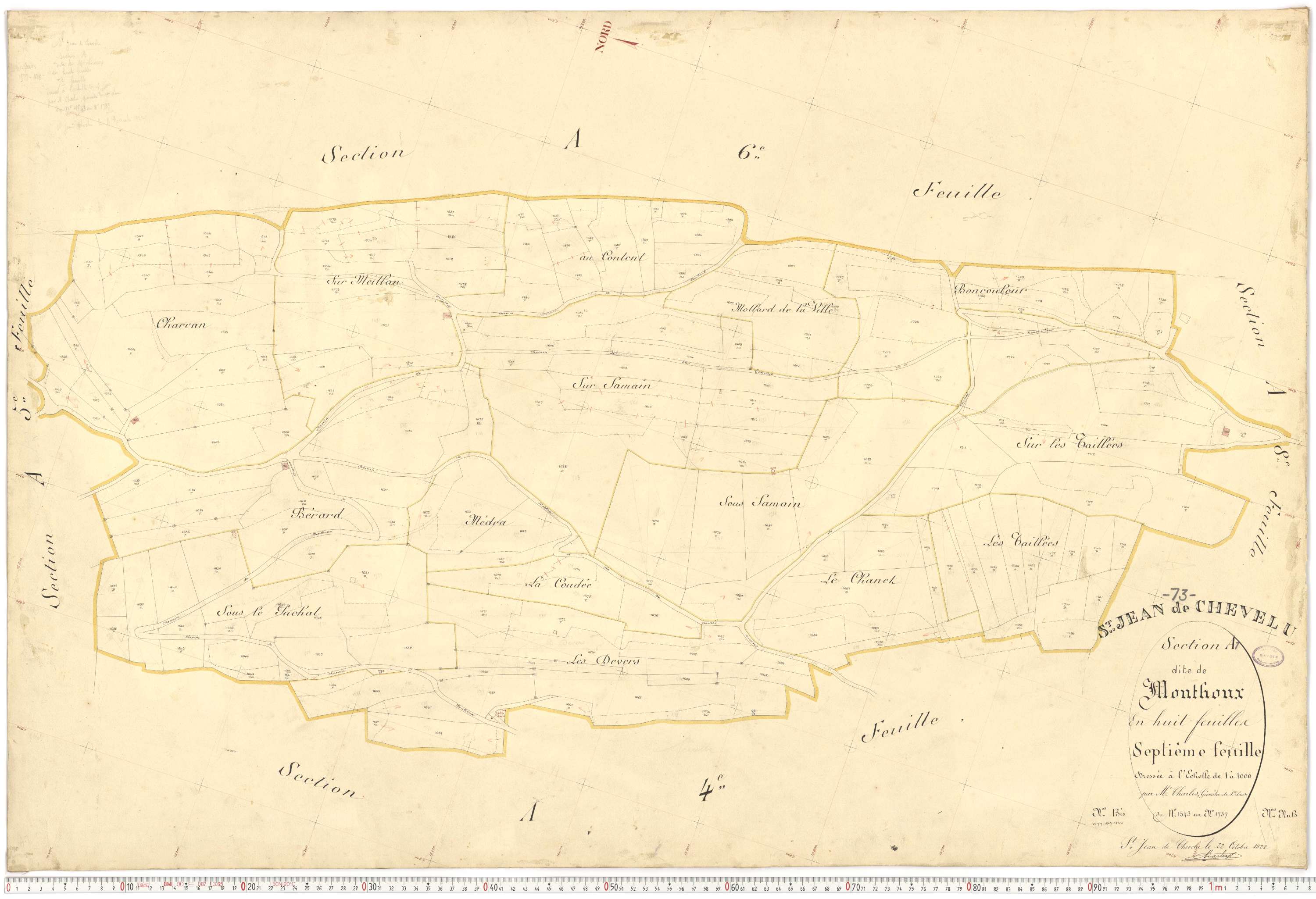 Saint-Jean-de-Chevelu - Plans cadastraux du premier cadastre français.