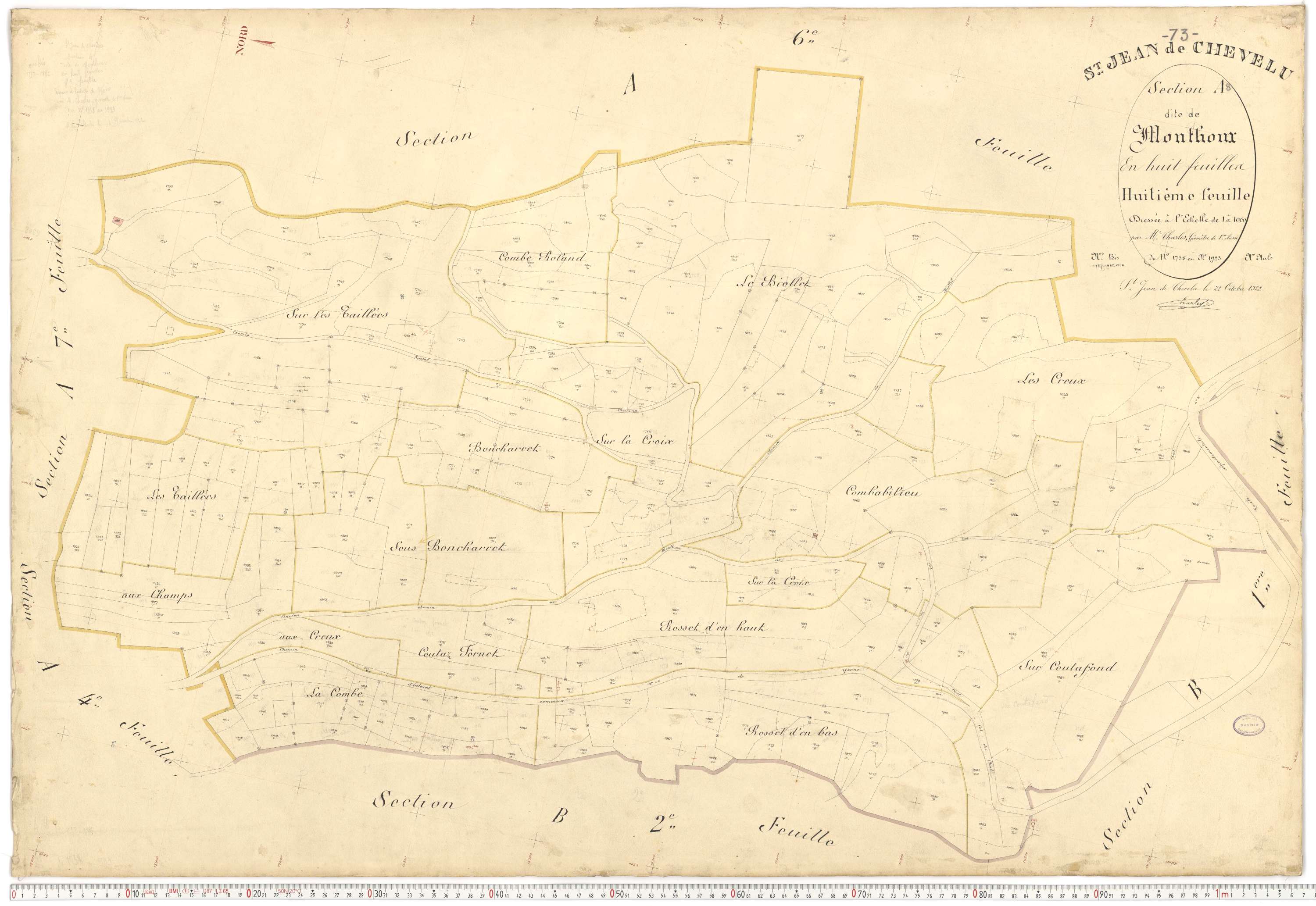 Saint-Jean-de-Chevelu - Plans cadastraux du premier cadastre français.