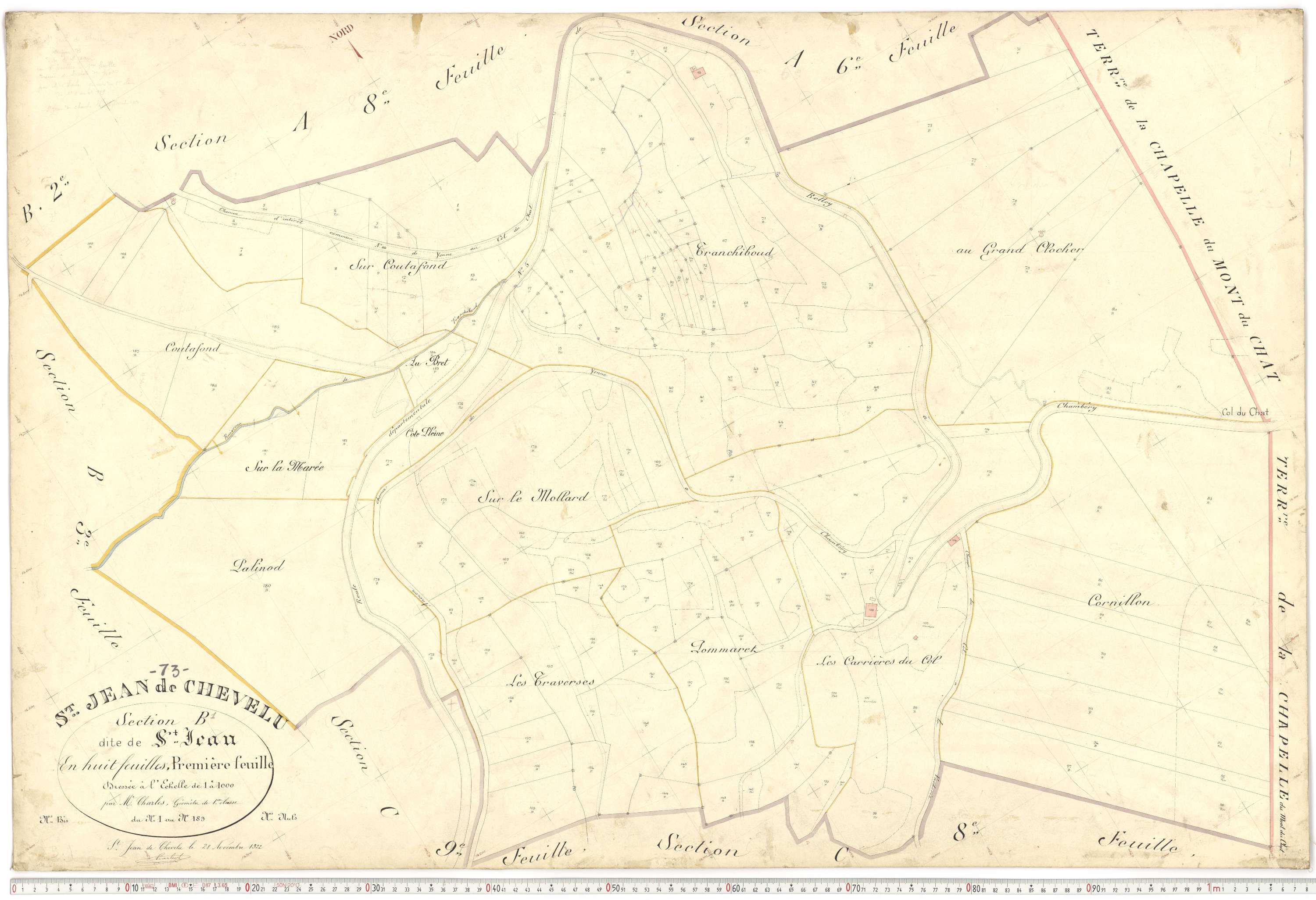 Saint-Jean-de-Chevelu - Plans cadastraux du premier cadastre français.