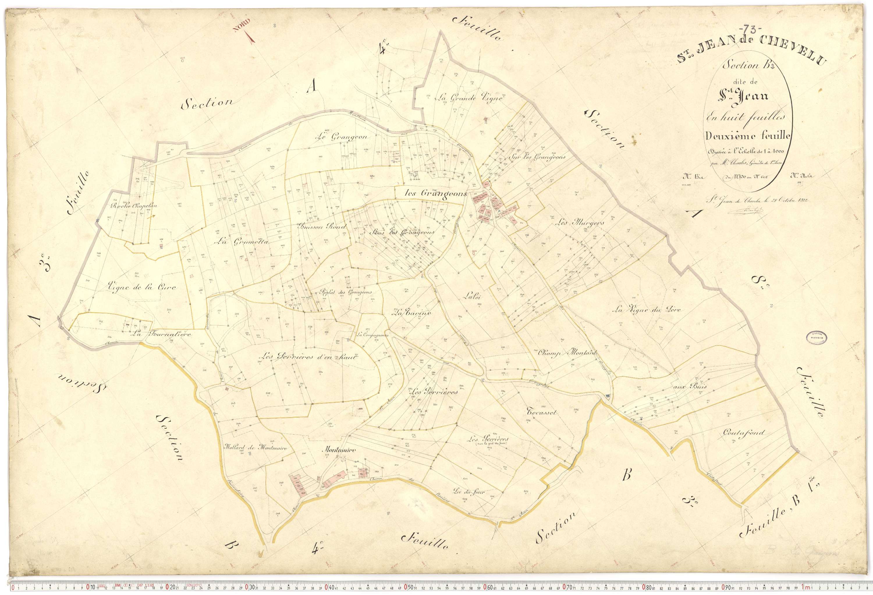 Saint-Jean-de-Chevelu - Plans cadastraux du premier cadastre français.