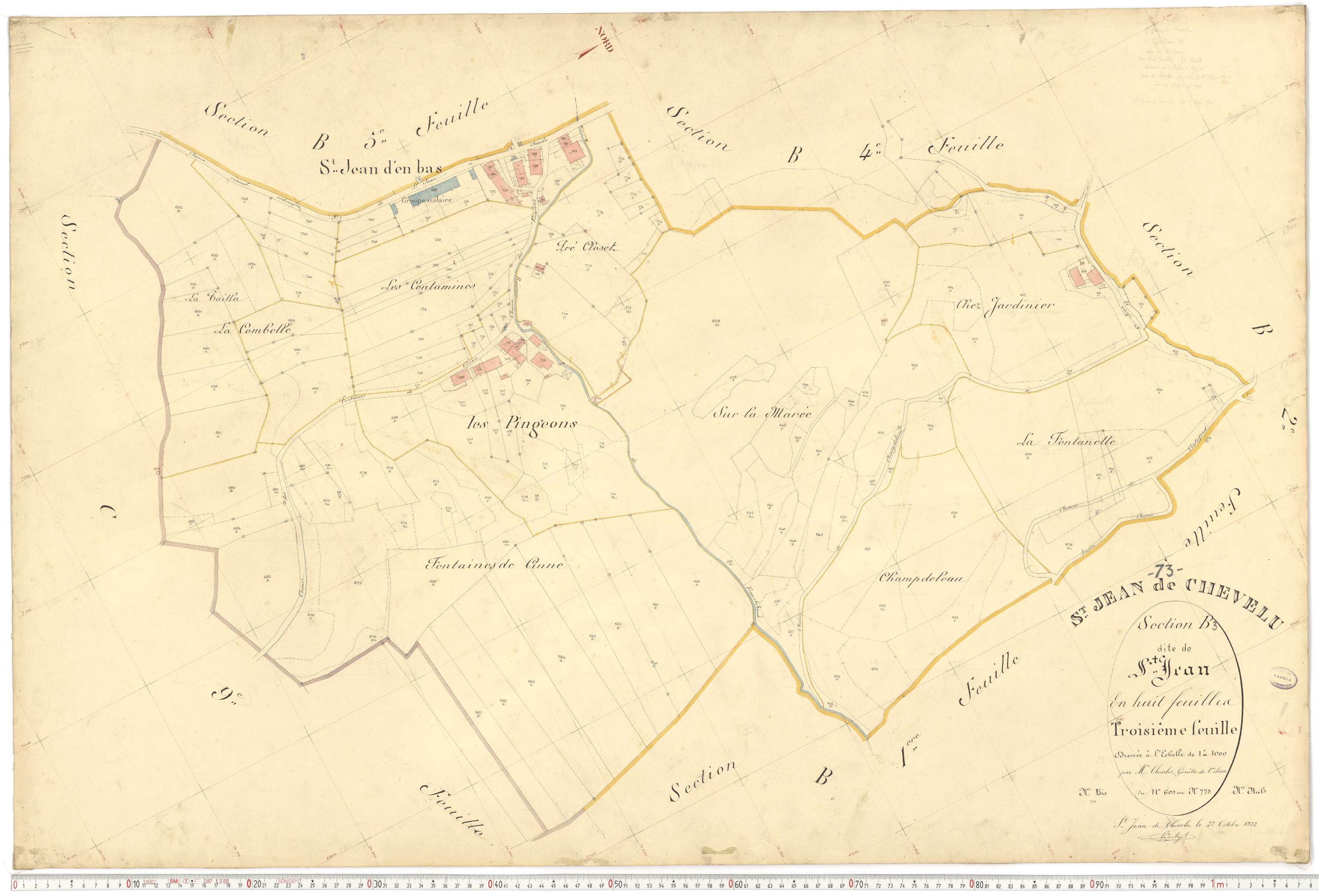 Saint-Jean-de-Chevelu - Plans cadastraux du premier cadastre français.