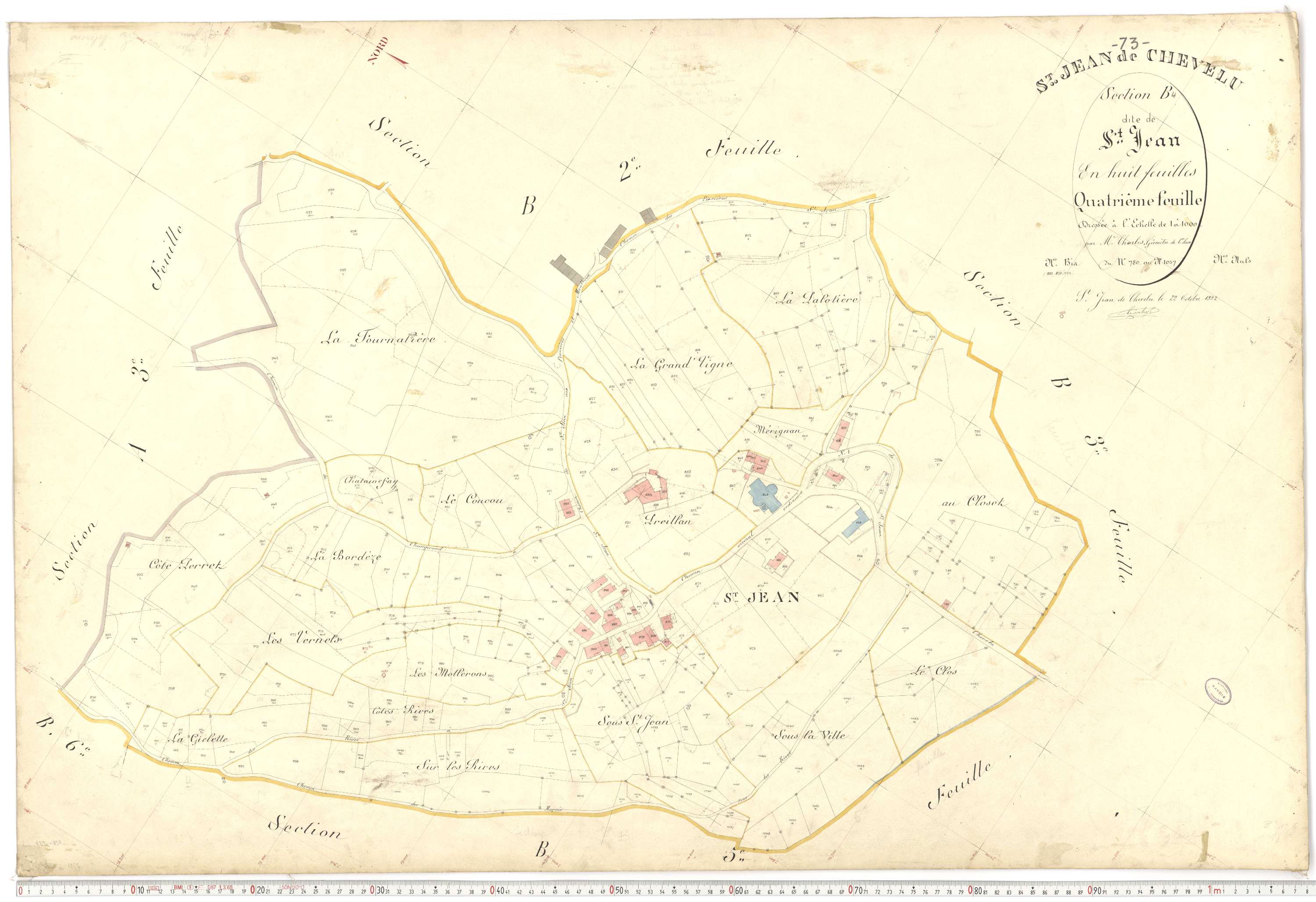 Saint-Jean-de-Chevelu - Plans cadastraux du premier cadastre français.