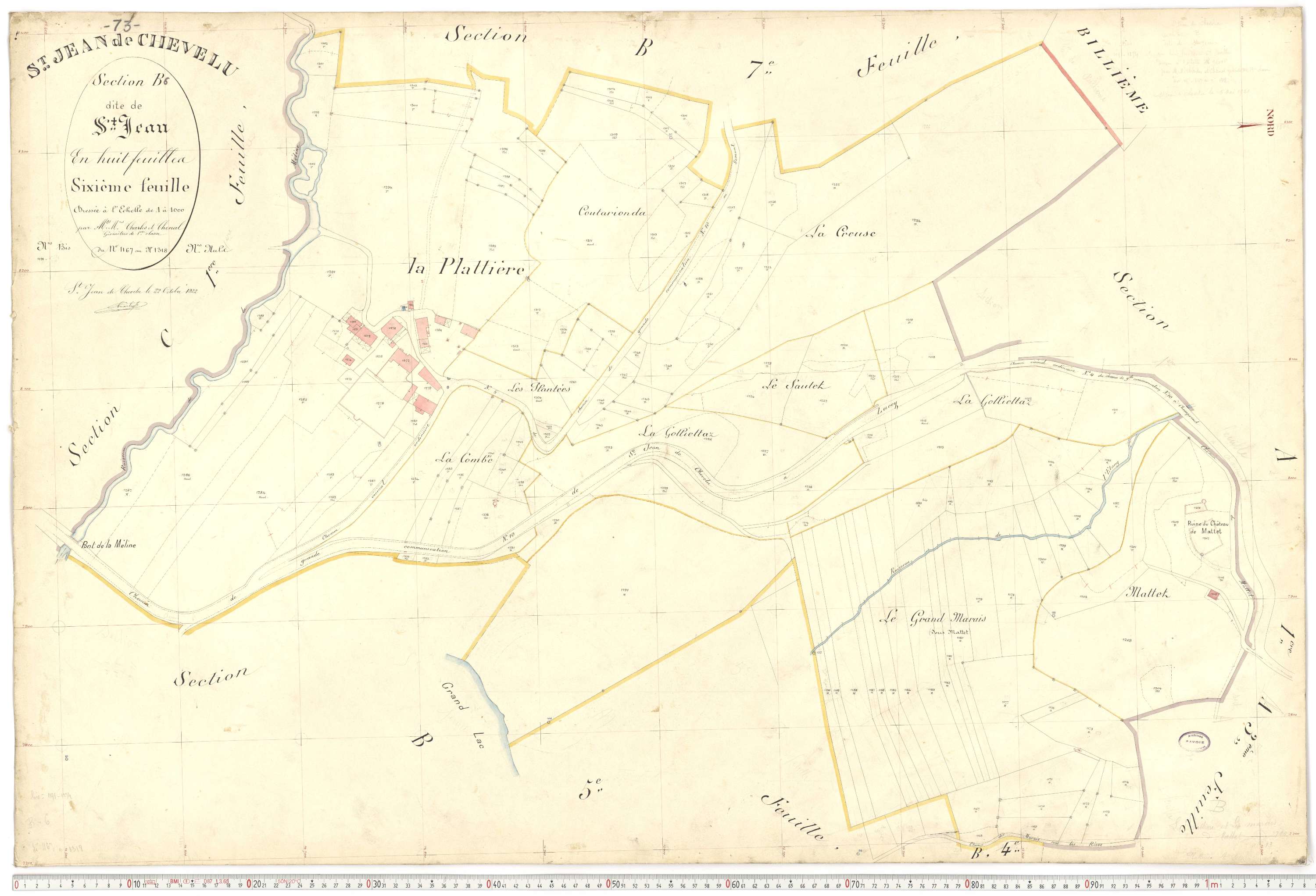 Saint-Jean-de-Chevelu - Plans cadastraux du premier cadastre français.