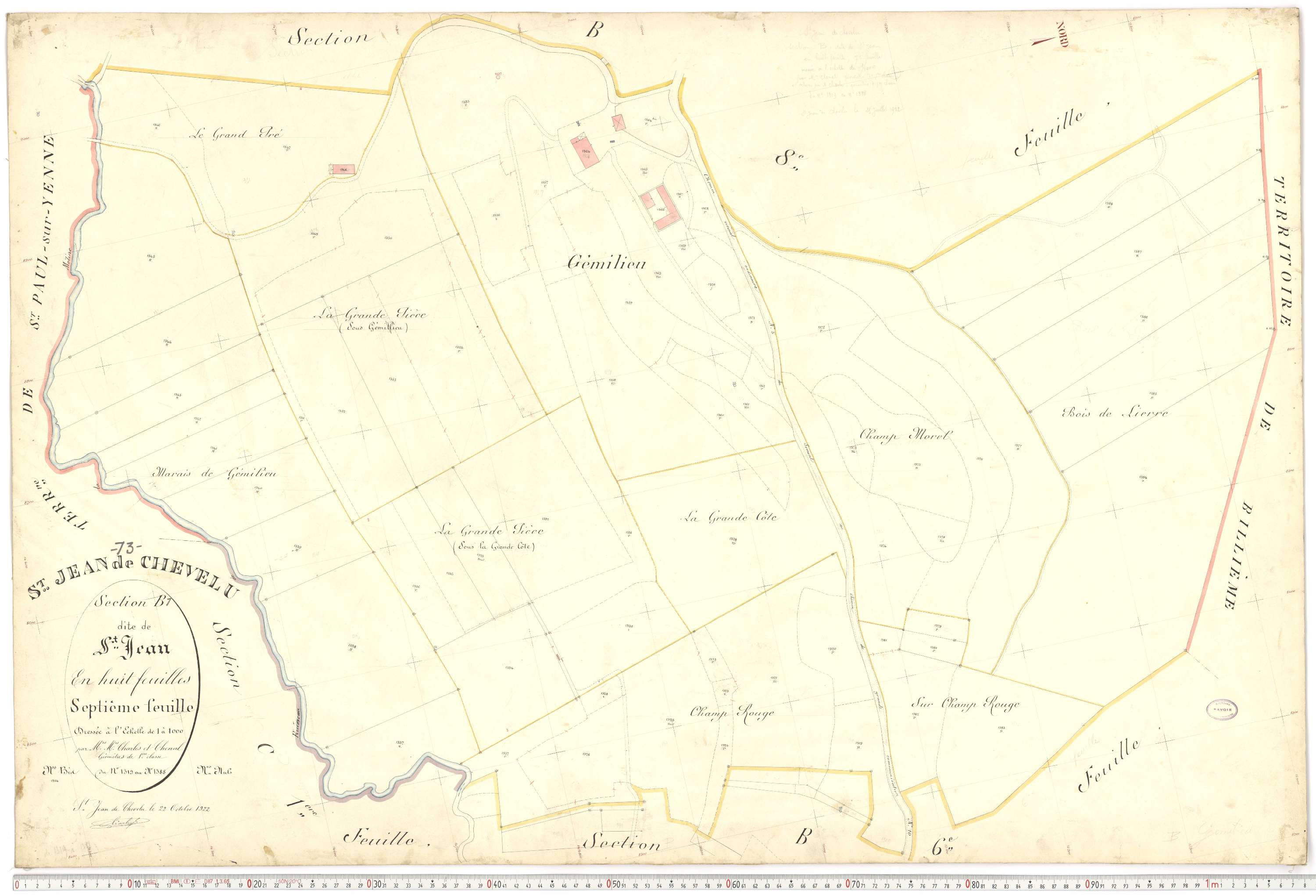 Saint-Jean-de-Chevelu - Plans cadastraux du premier cadastre français.