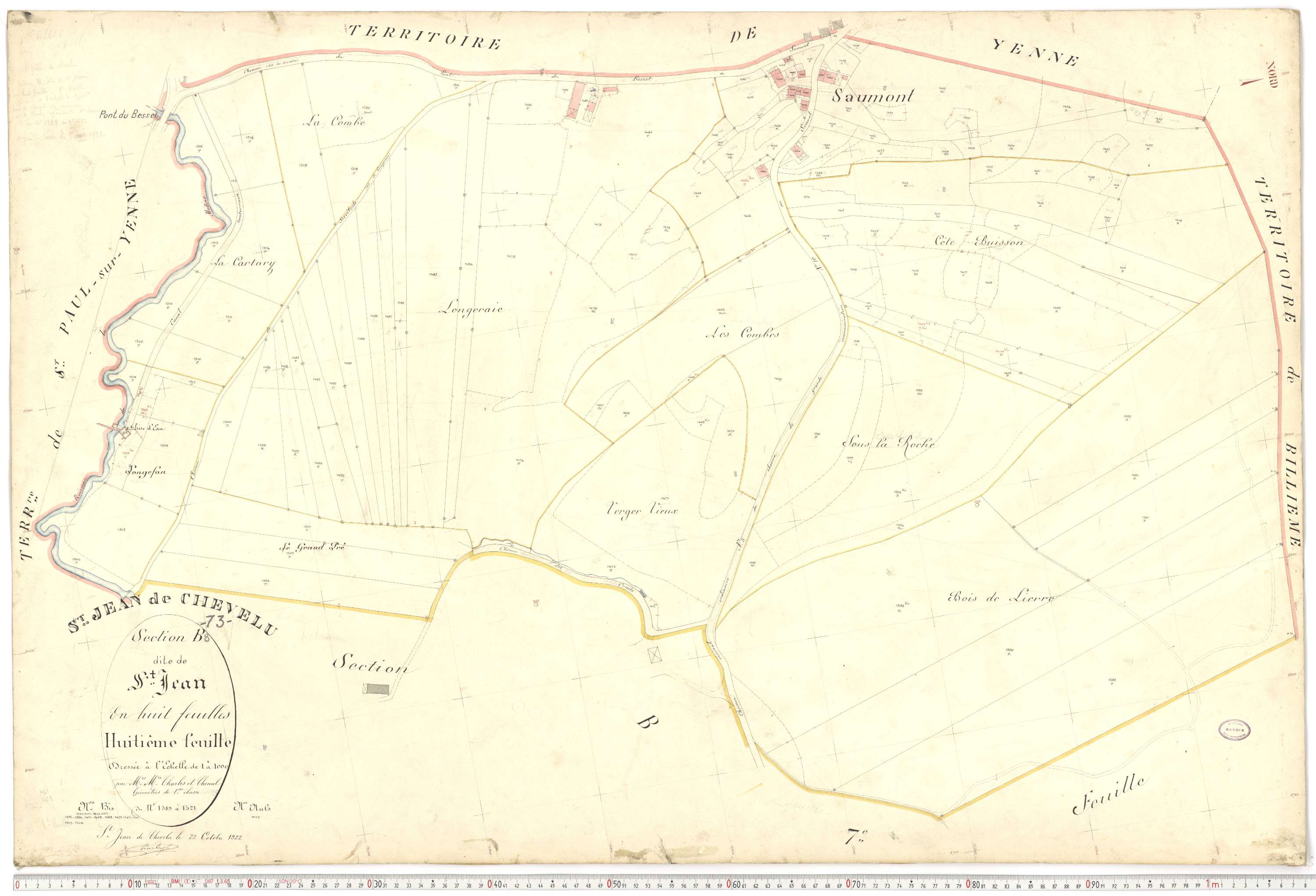 Saint-Jean-de-Chevelu - Plans cadastraux du premier cadastre français.