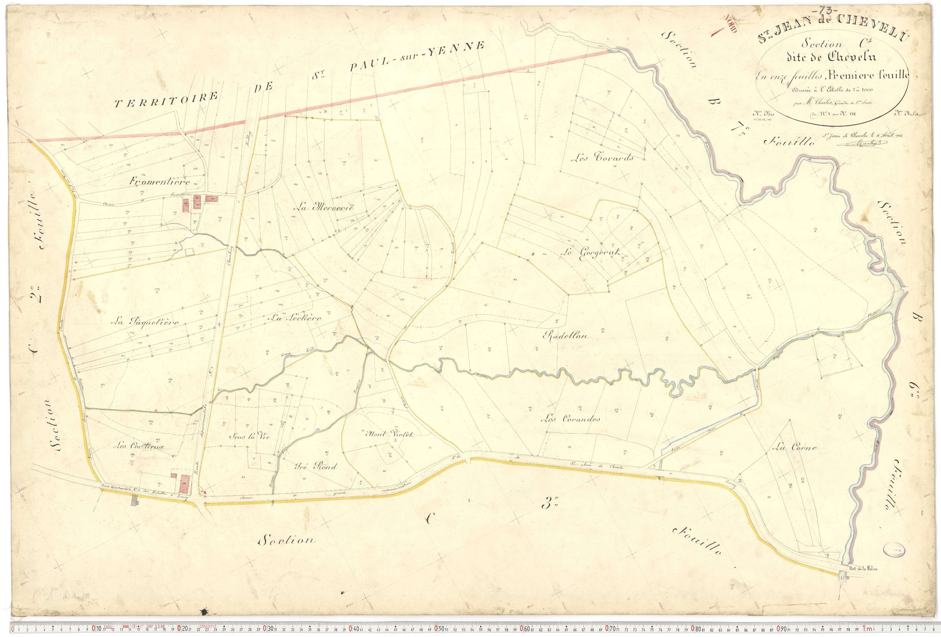 Saint-Jean-de-Chevelu - Plans cadastraux du premier cadastre français.