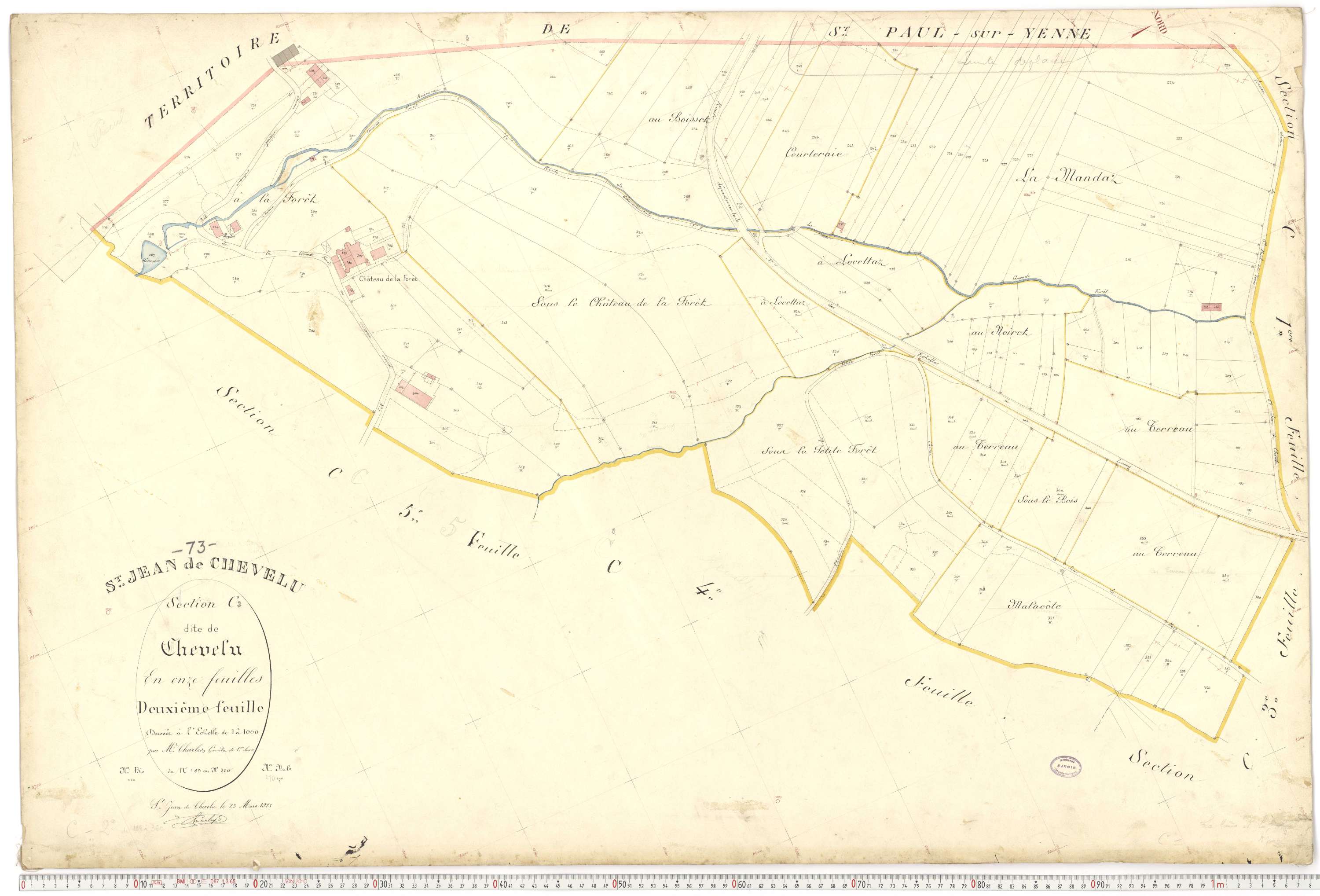 Saint-Jean-de-Chevelu - Plans cadastraux du premier cadastre français.
