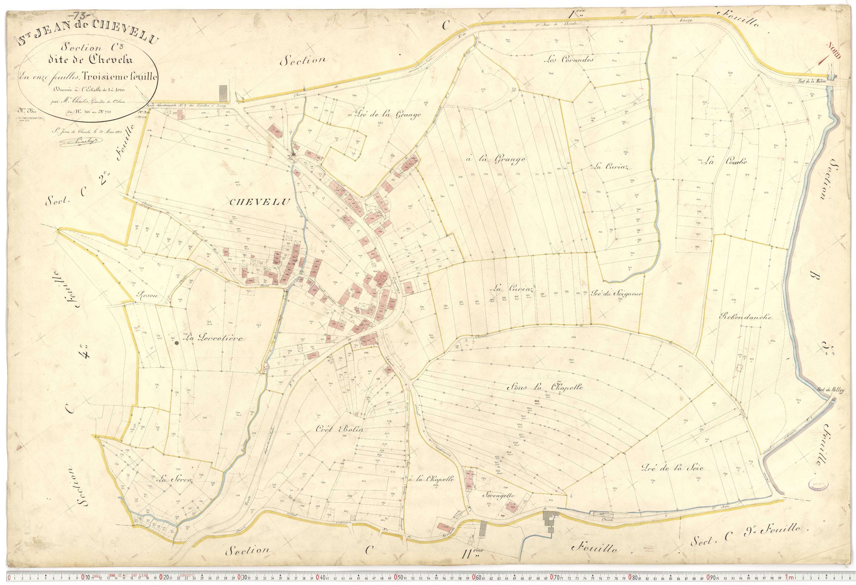 Saint-Jean-de-Chevelu - Plans cadastraux du premier cadastre français.