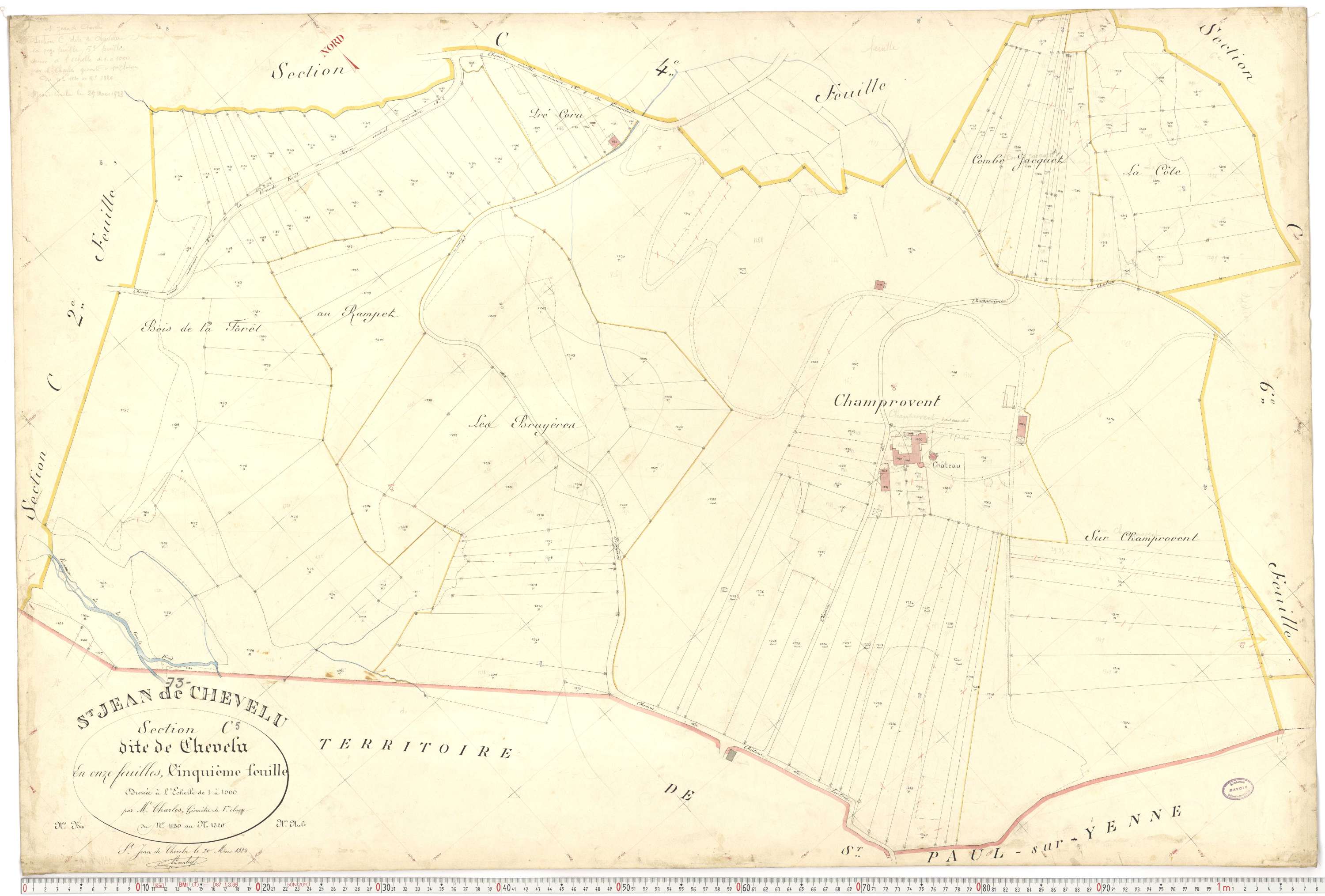 Saint-Jean-de-Chevelu - Plans cadastraux du premier cadastre français.