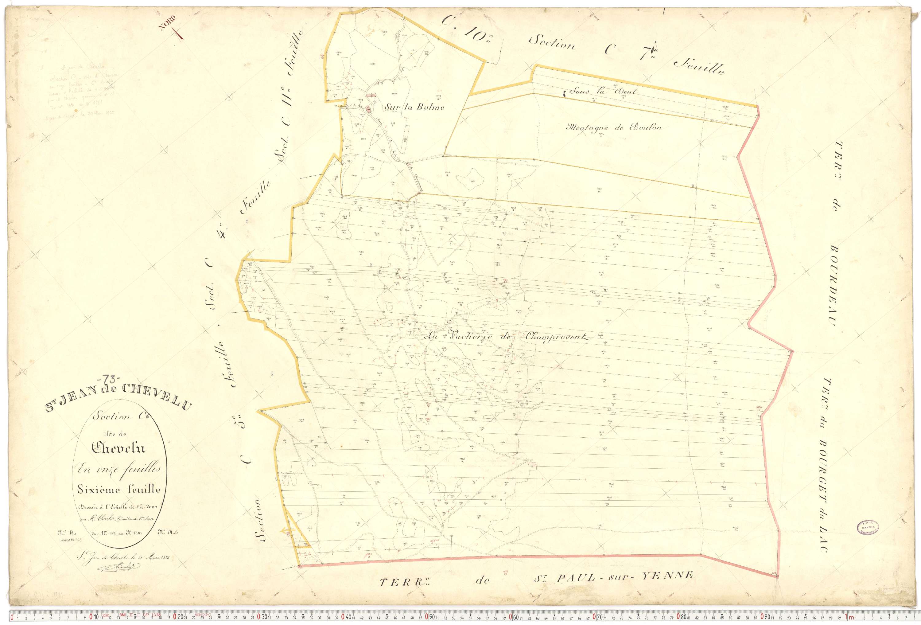 Saint-Jean-de-Chevelu - Plans cadastraux du premier cadastre français.
