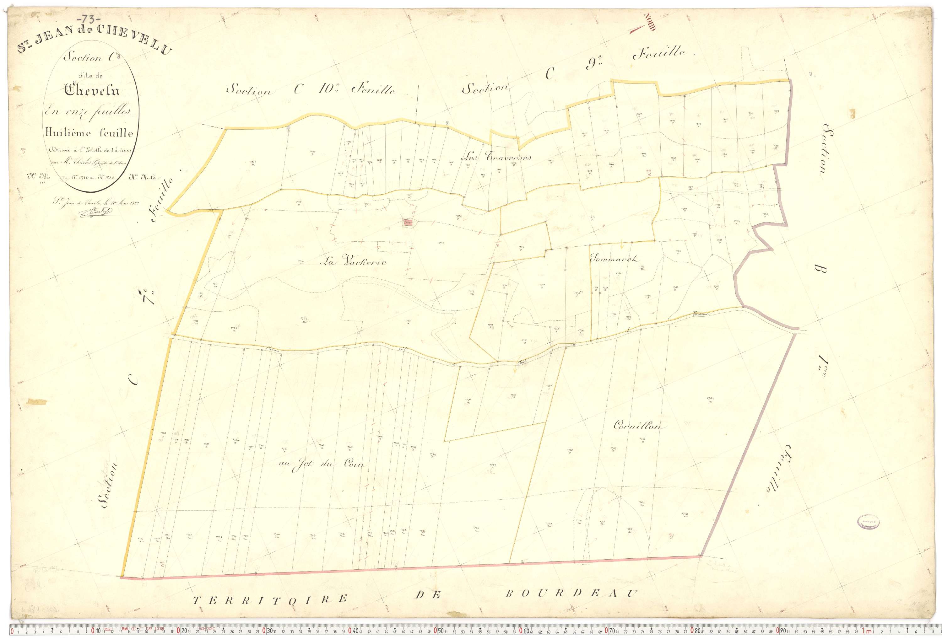 Saint-Jean-de-Chevelu - Plans cadastraux du premier cadastre français.