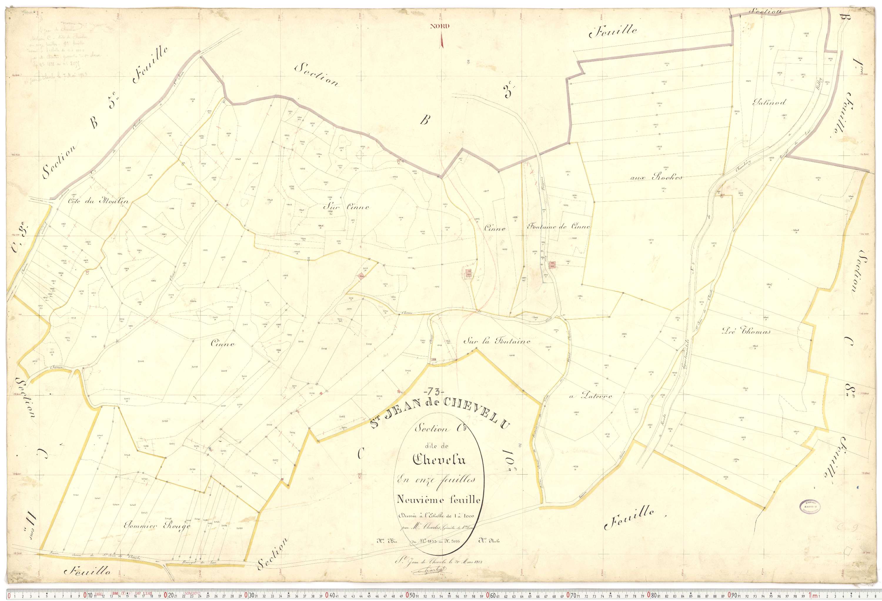 Saint-Jean-de-Chevelu - Plans cadastraux du premier cadastre français.