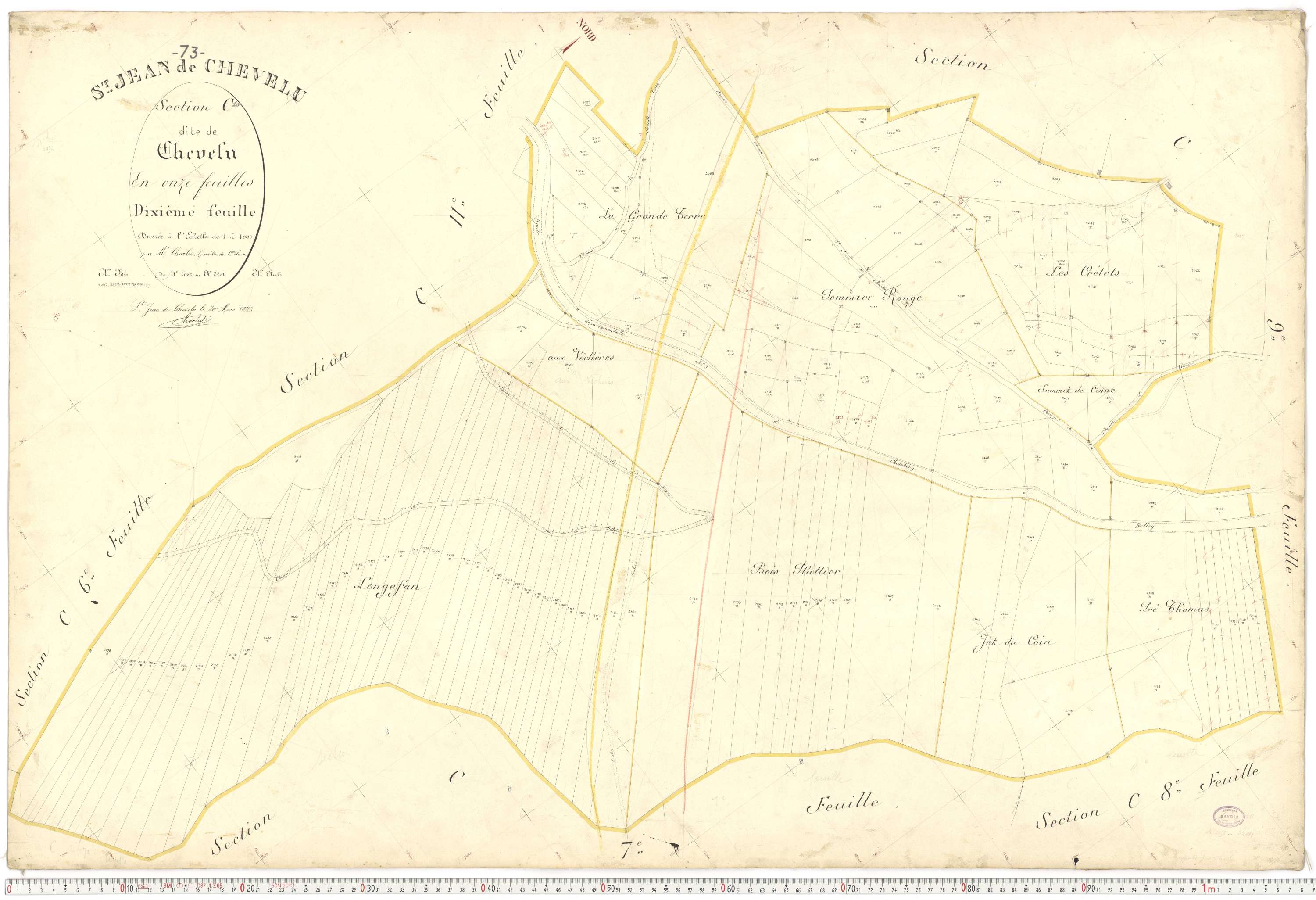 Saint-Jean-de-Chevelu - Plans cadastraux du premier cadastre français.