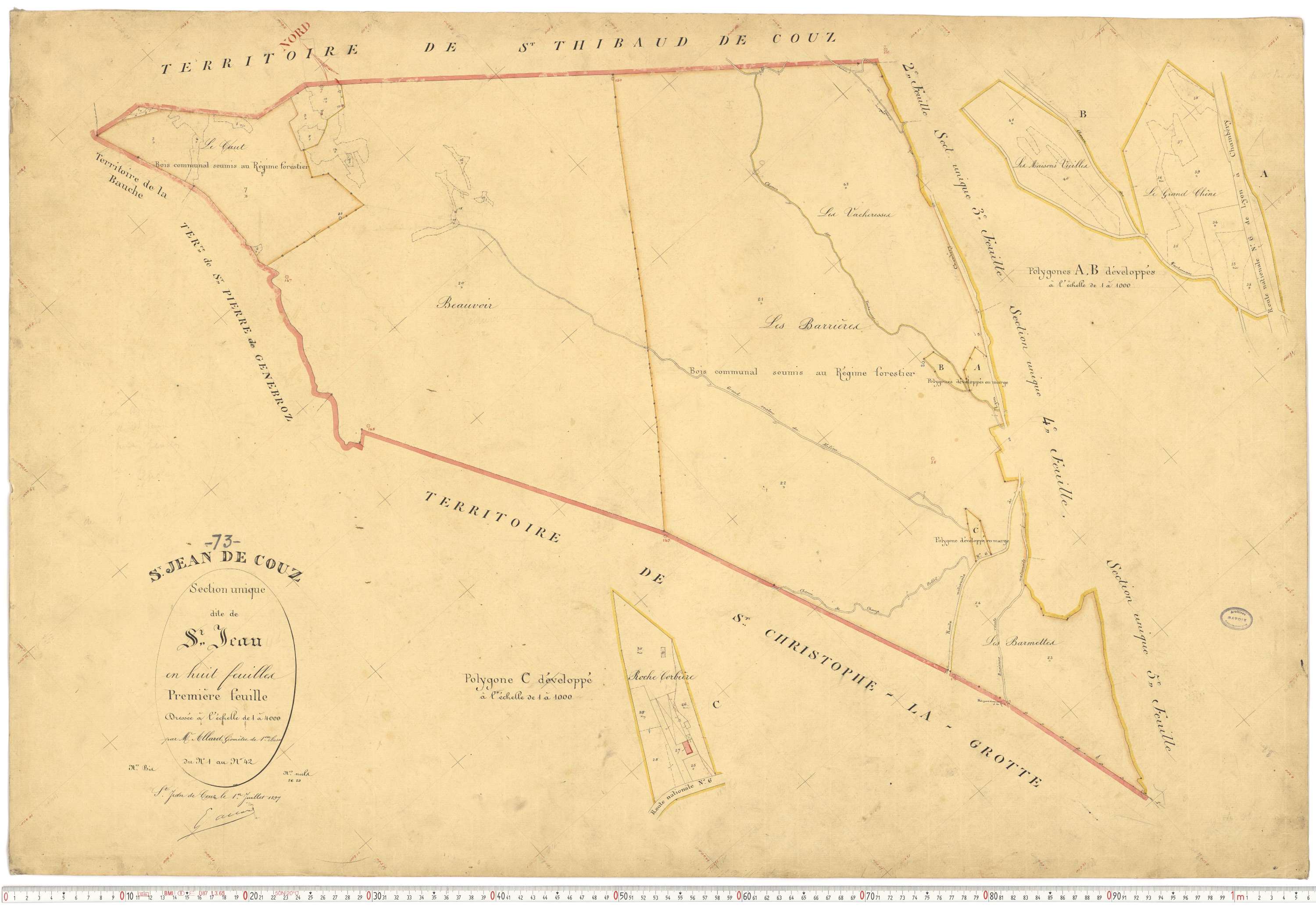Saint-Jean-de-Couz - Plans cadastraux du premier cadastre français.