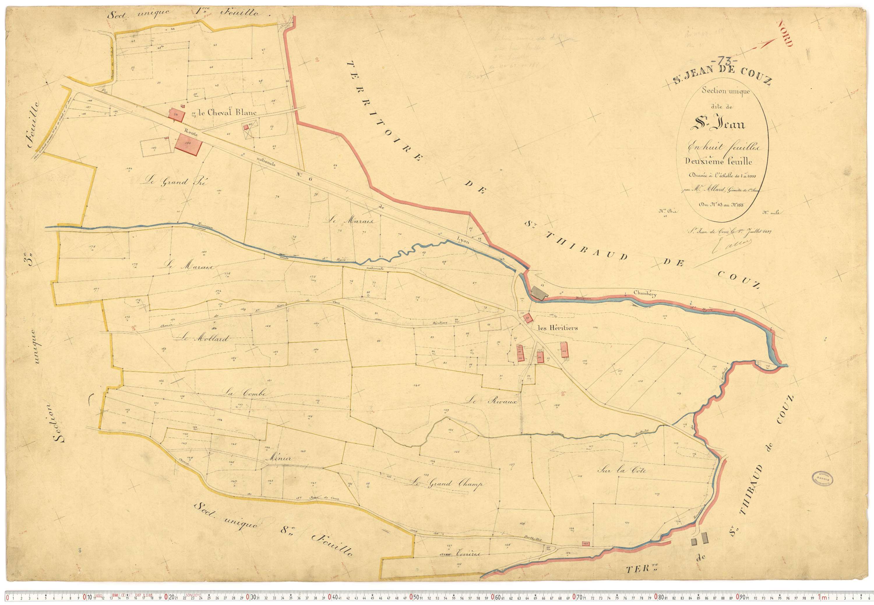 Saint-Jean-de-Couz - Plans cadastraux du premier cadastre français.