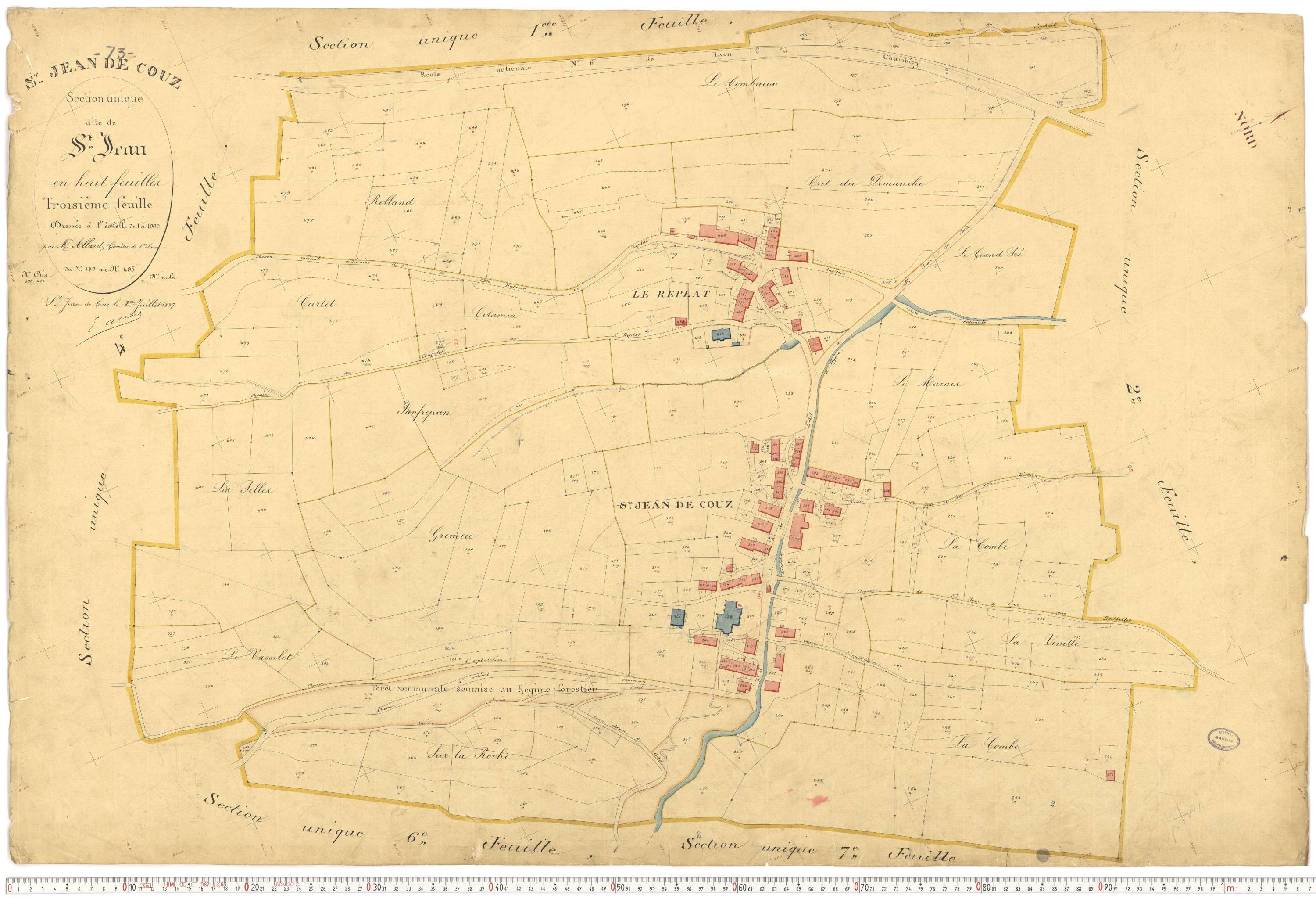 Saint-Jean-de-Couz - Plans cadastraux du premier cadastre français.