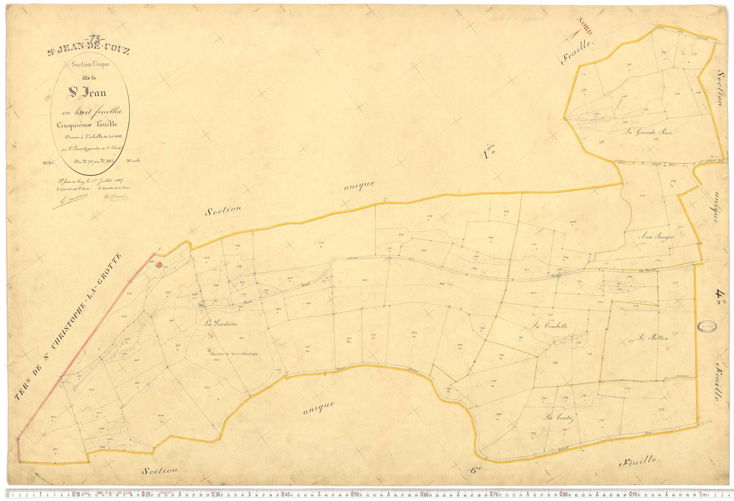 Saint-Jean-de-Couz - Plans cadastraux du premier cadastre français.
