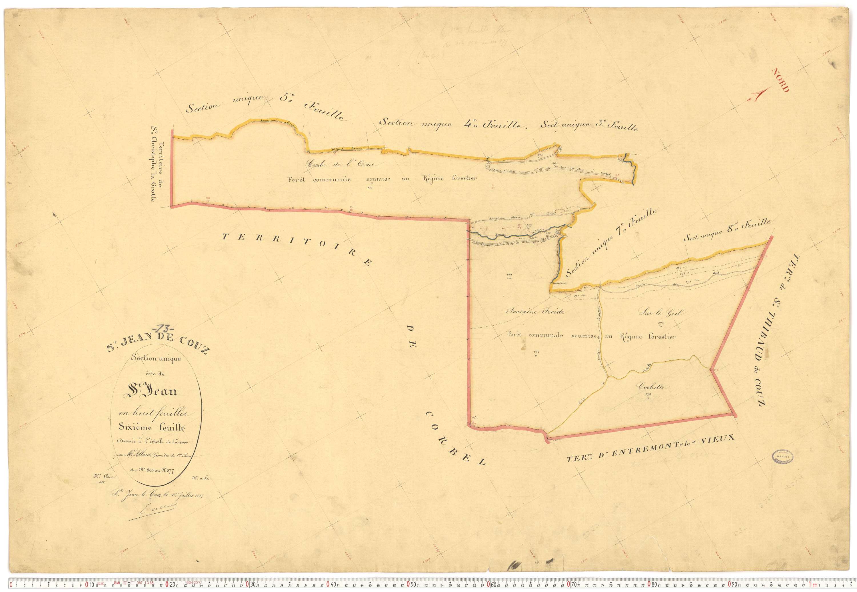 Saint-Jean-de-Couz - Plans cadastraux du premier cadastre français.