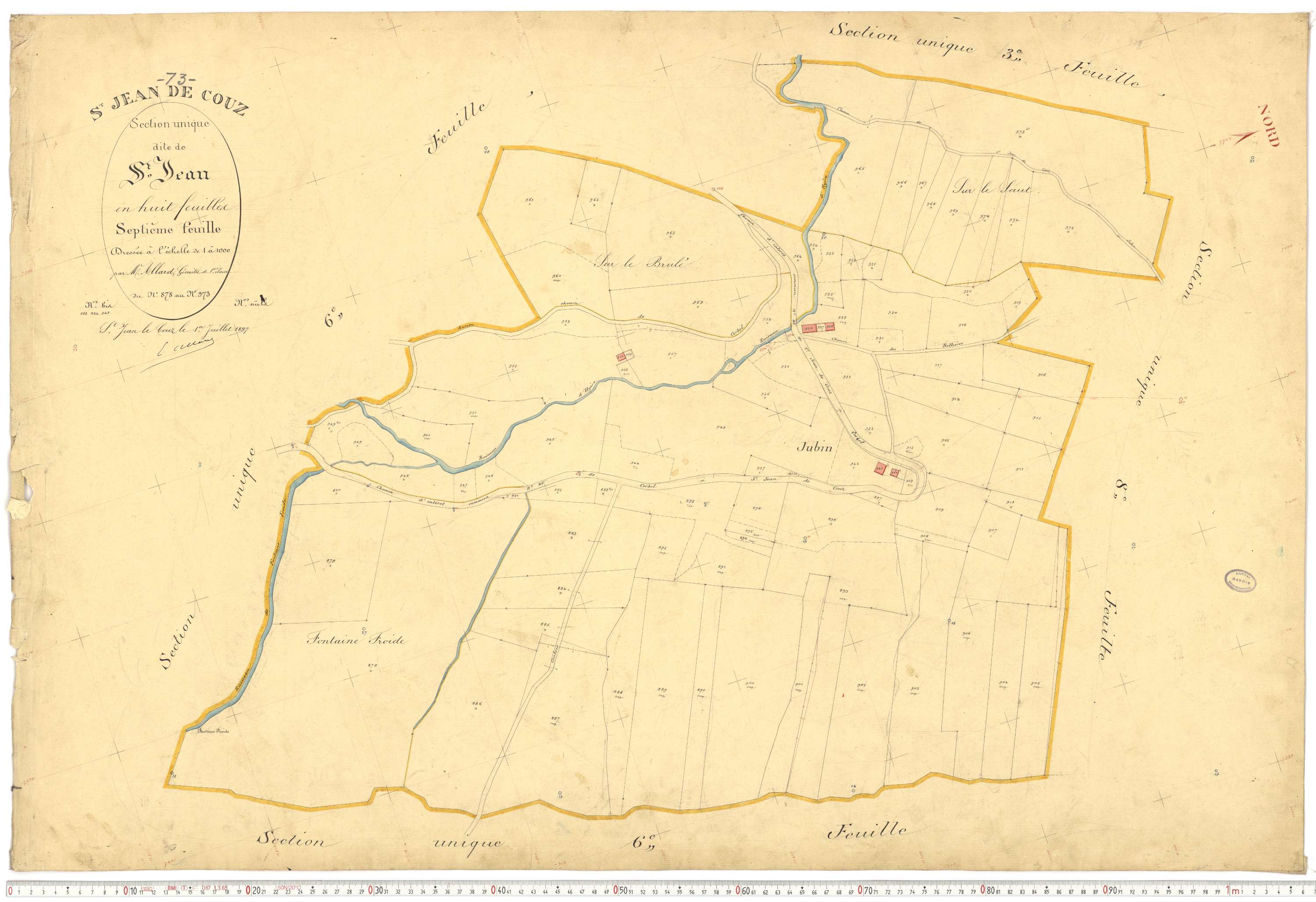 Saint-Jean-de-Couz - Plans cadastraux du premier cadastre français.