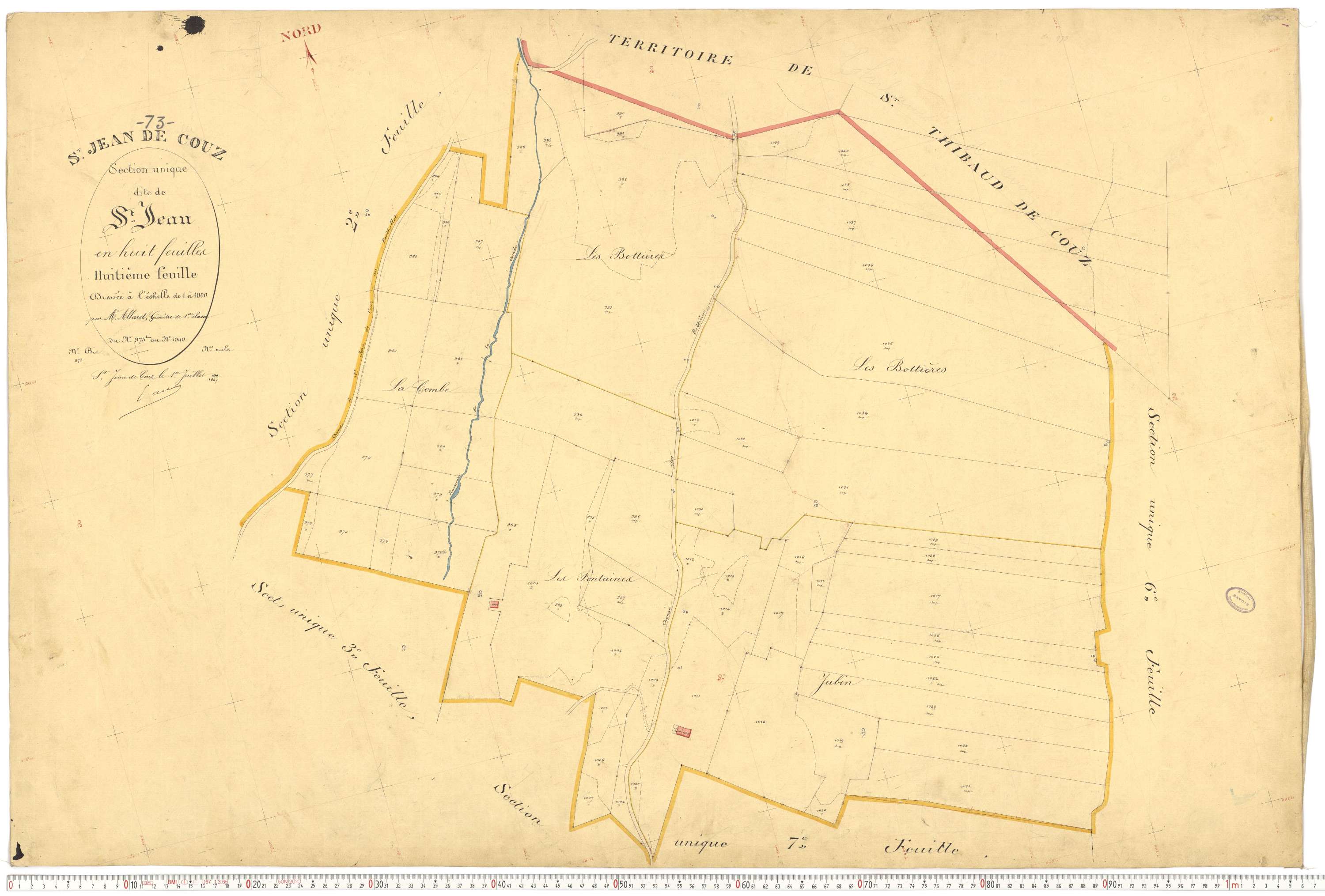 Saint-Jean-de-Couz - Plans cadastraux du premier cadastre français.