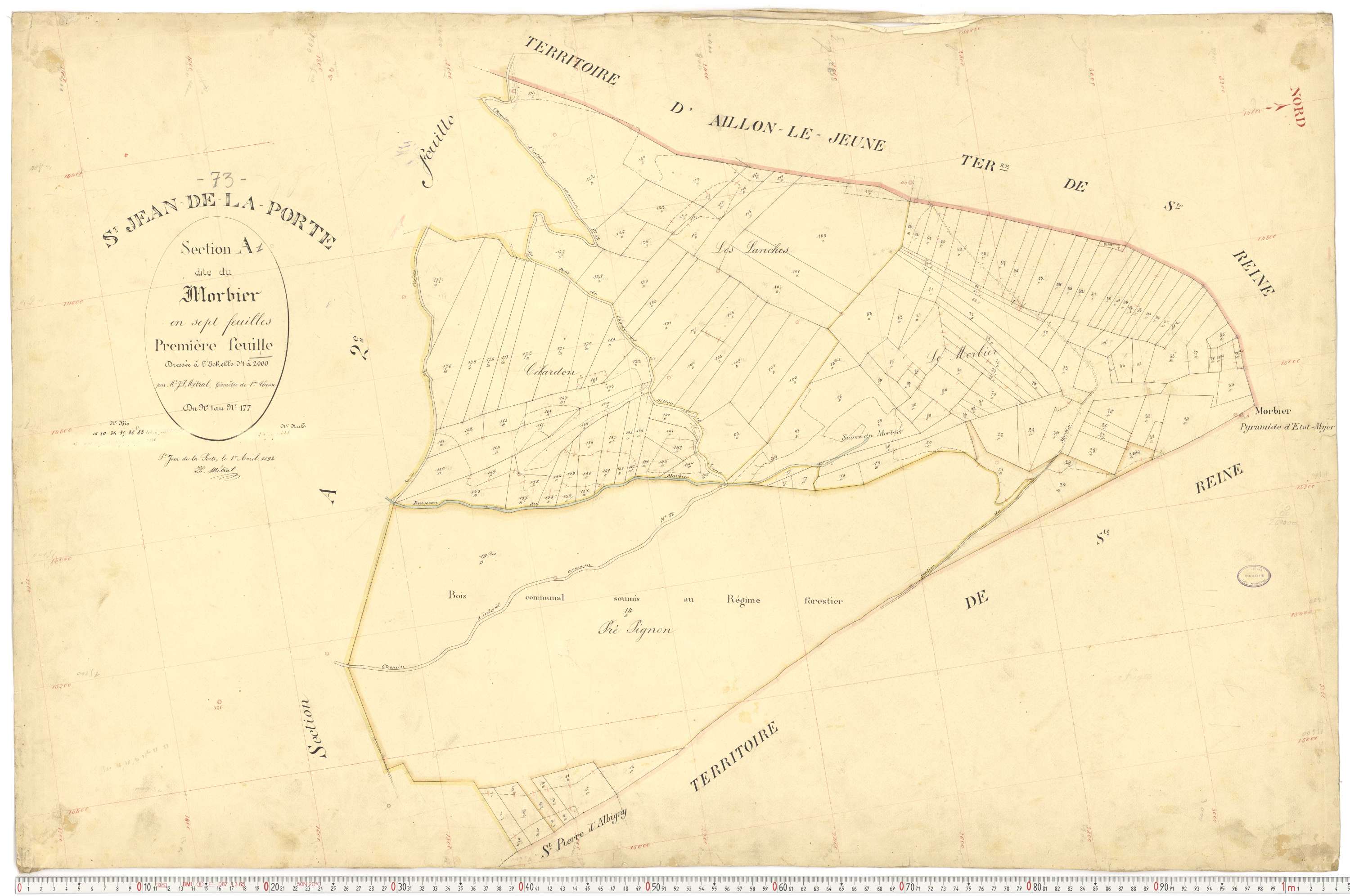Saint-Jean-de-la-Porte - Cadastre français (1892).