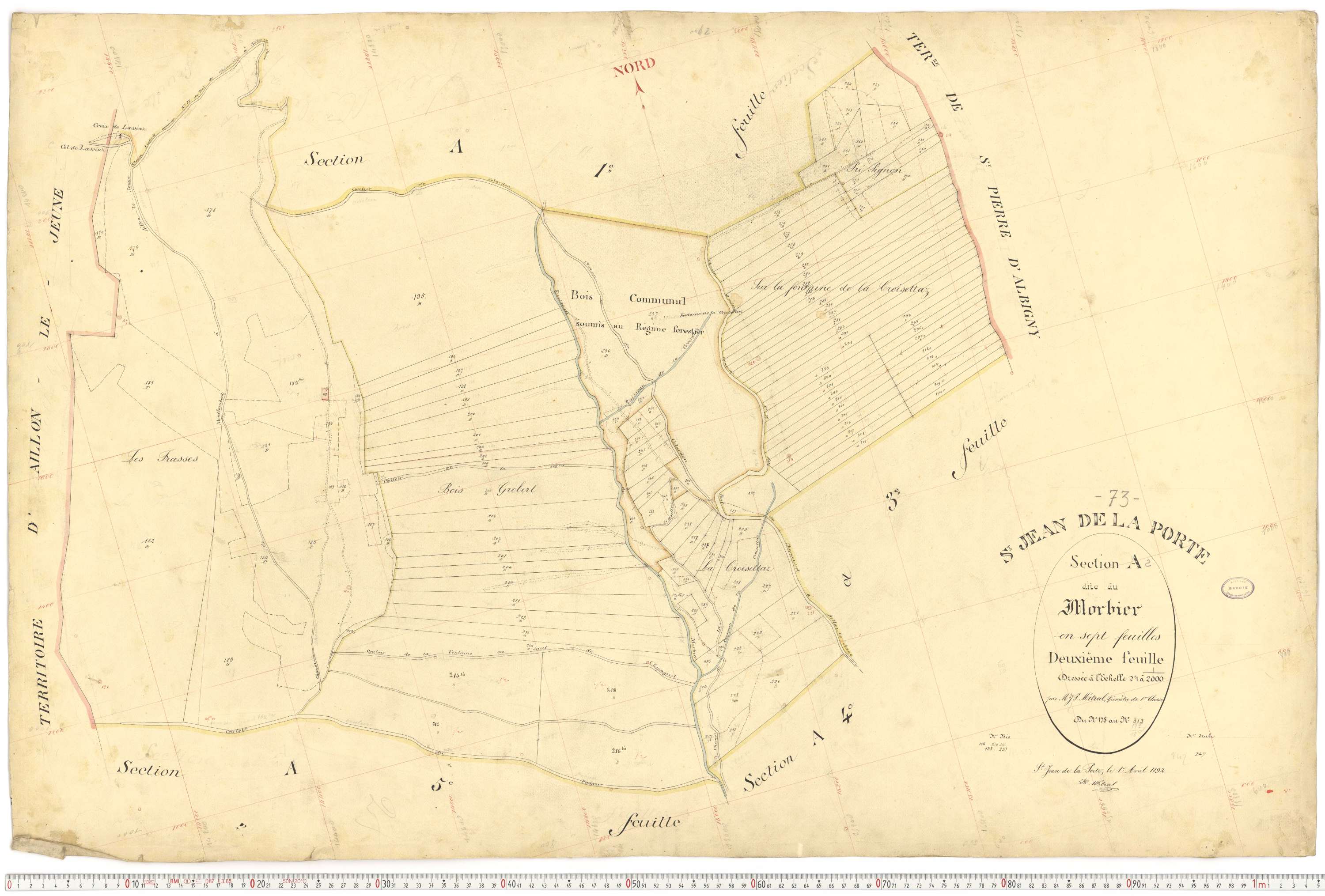 Saint-Jean-de-la-Porte - Cadastre français (1892).